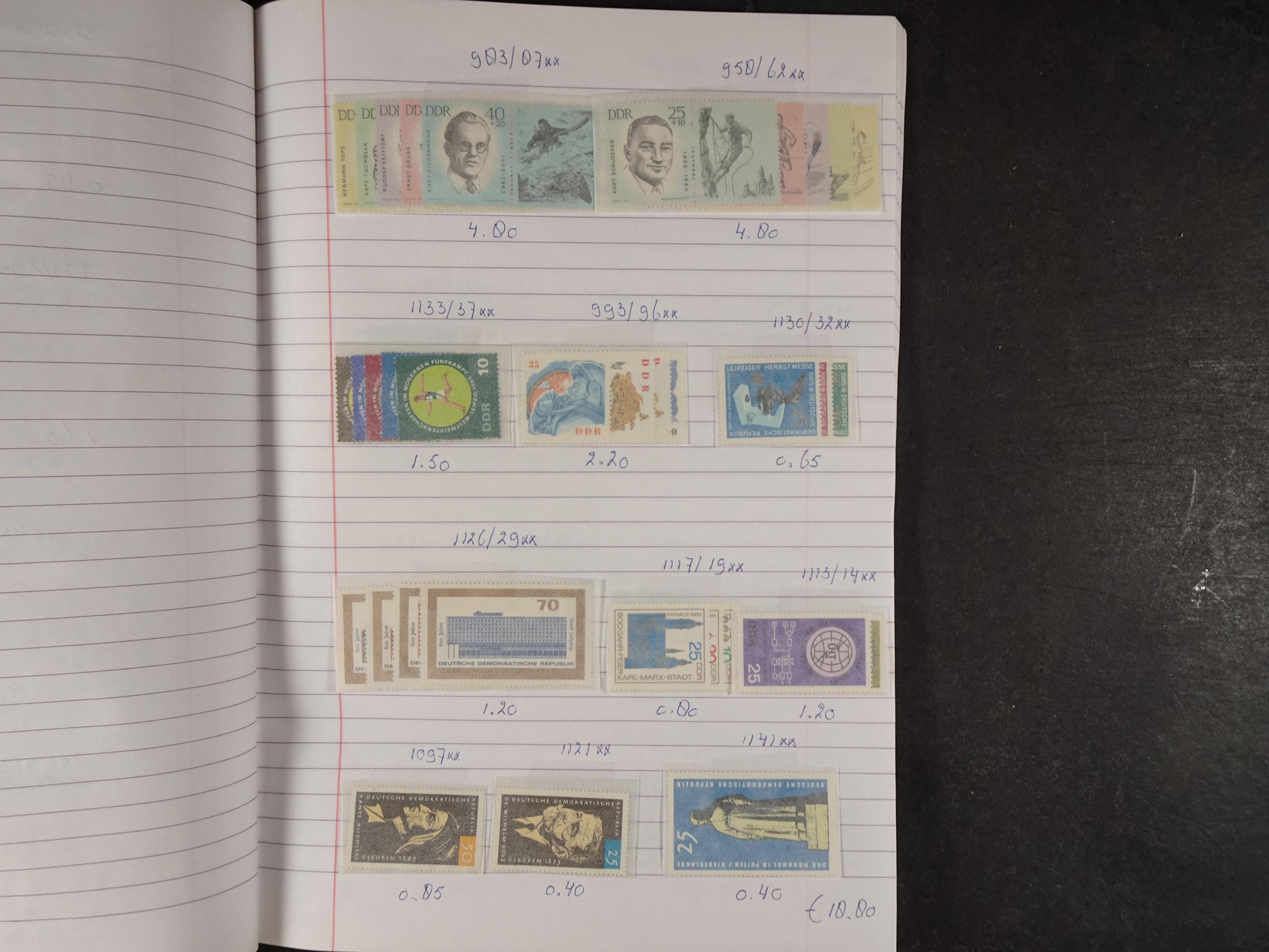 Mooie partij gelopen Rondzendboekjes.
Veel postfris.
Enorme restwaarde 399