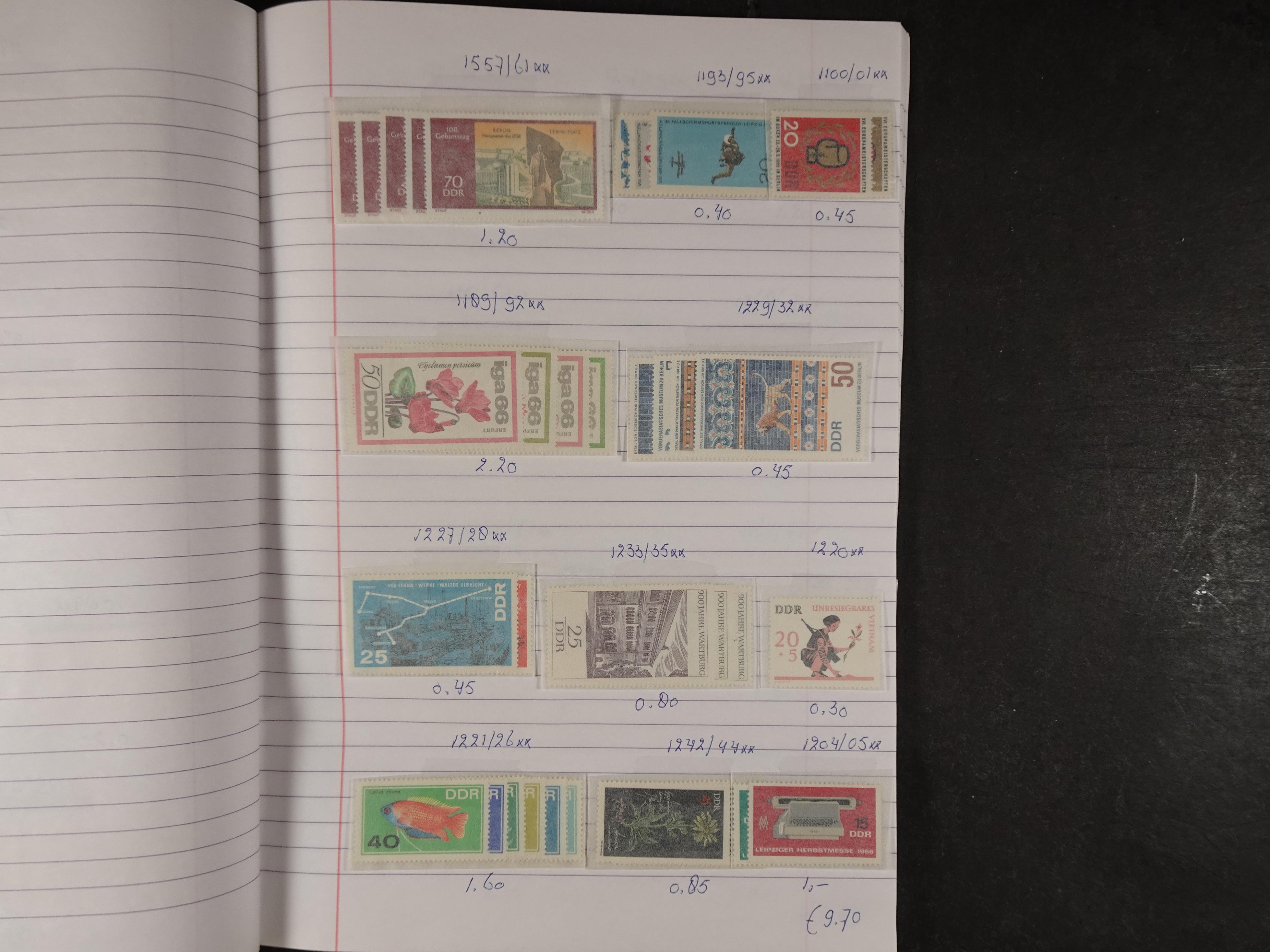 Mooie partij gelopen Rondzendboekjes.
Veel postfris.
Enorme restwaarde 402