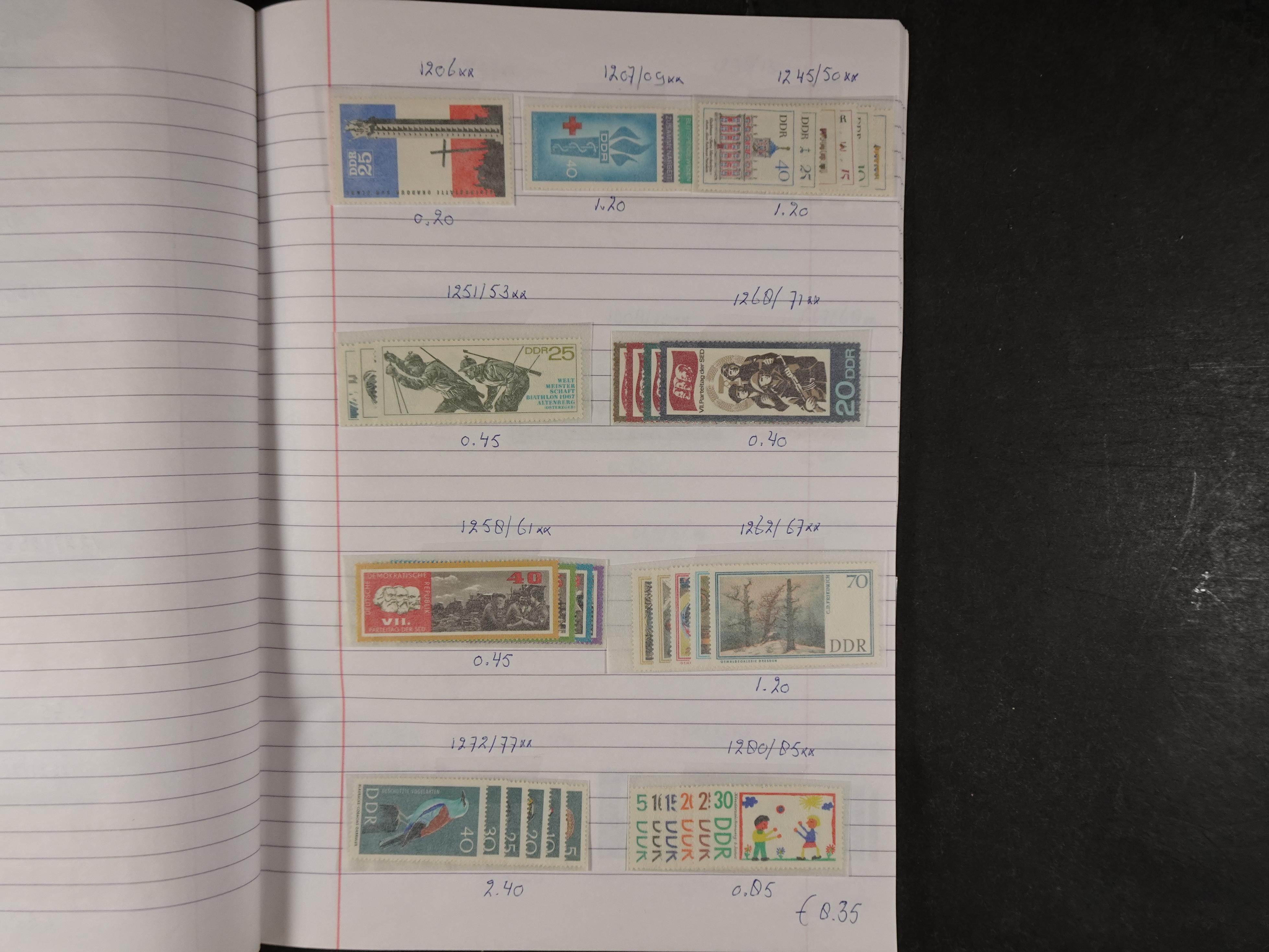 Mooie partij gelopen Rondzendboekjes.
Veel postfris.
Enorme restwaarde 403