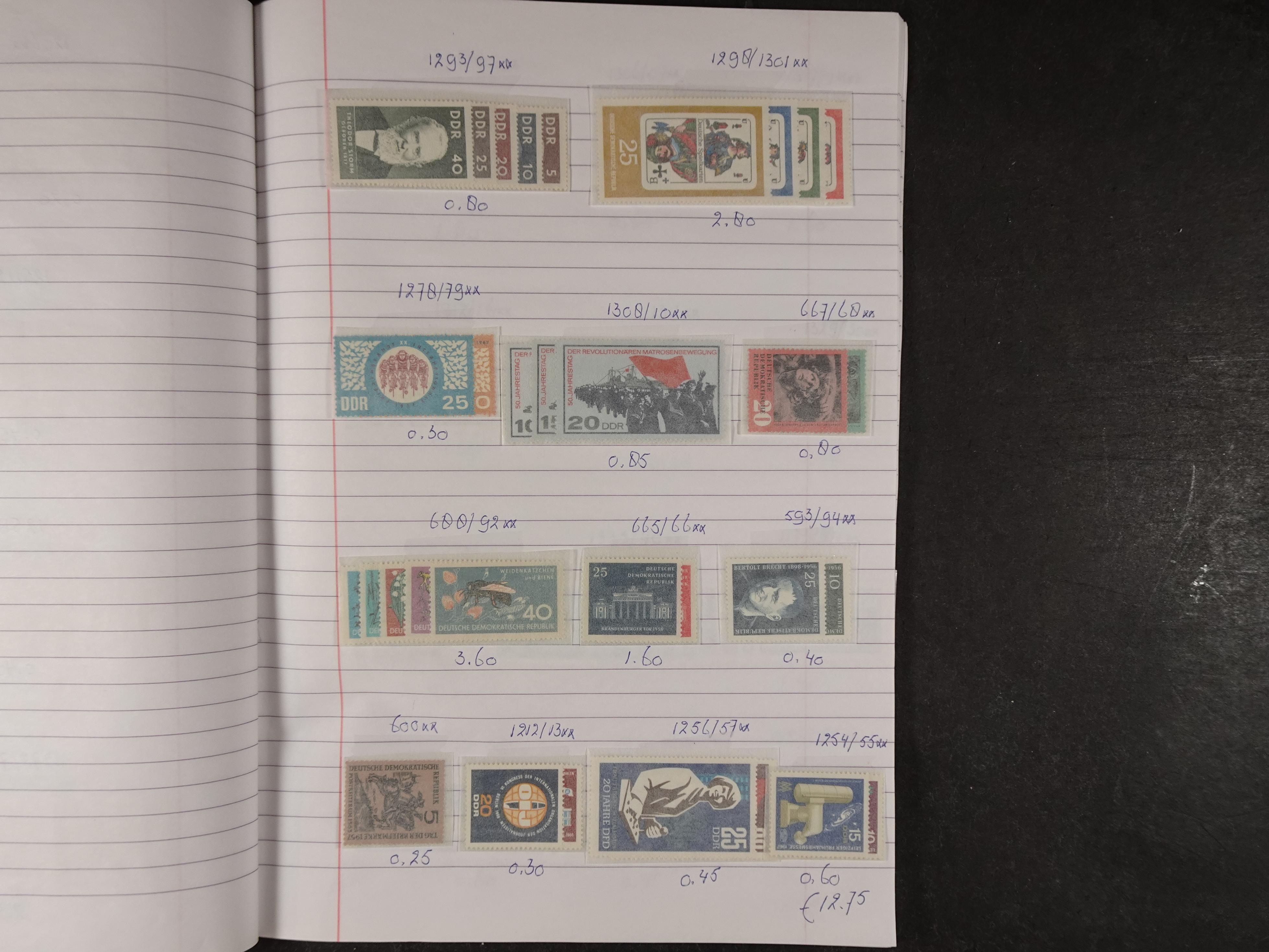 Mooie partij gelopen Rondzendboekjes.
Veel postfris.
Enorme restwaarde 404