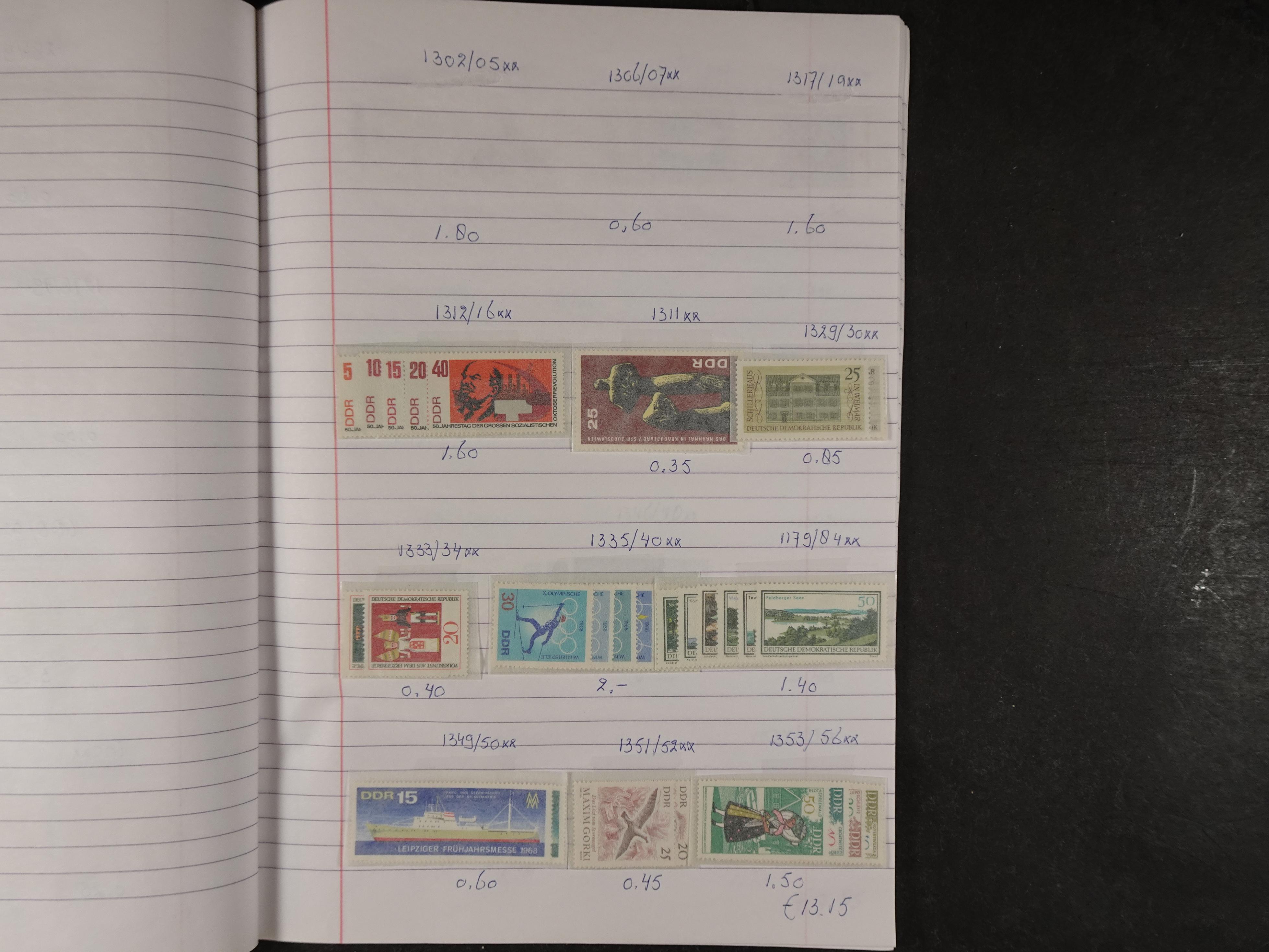 Mooie partij gelopen Rondzendboekjes.
Veel postfris.
Enorme restwaarde 405