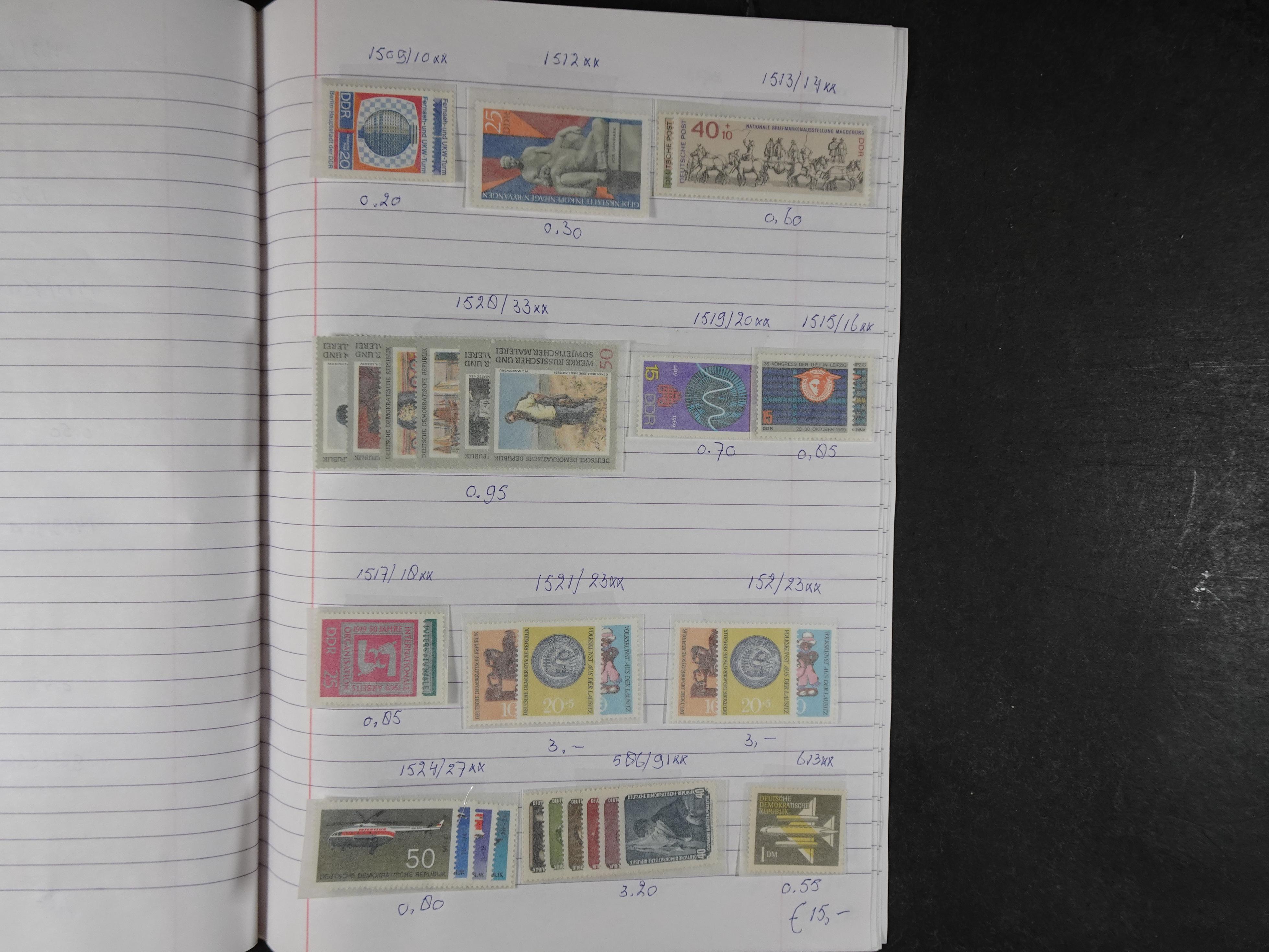 Mooie partij gelopen Rondzendboekjes.
Veel postfris.
Enorme restwaarde 410