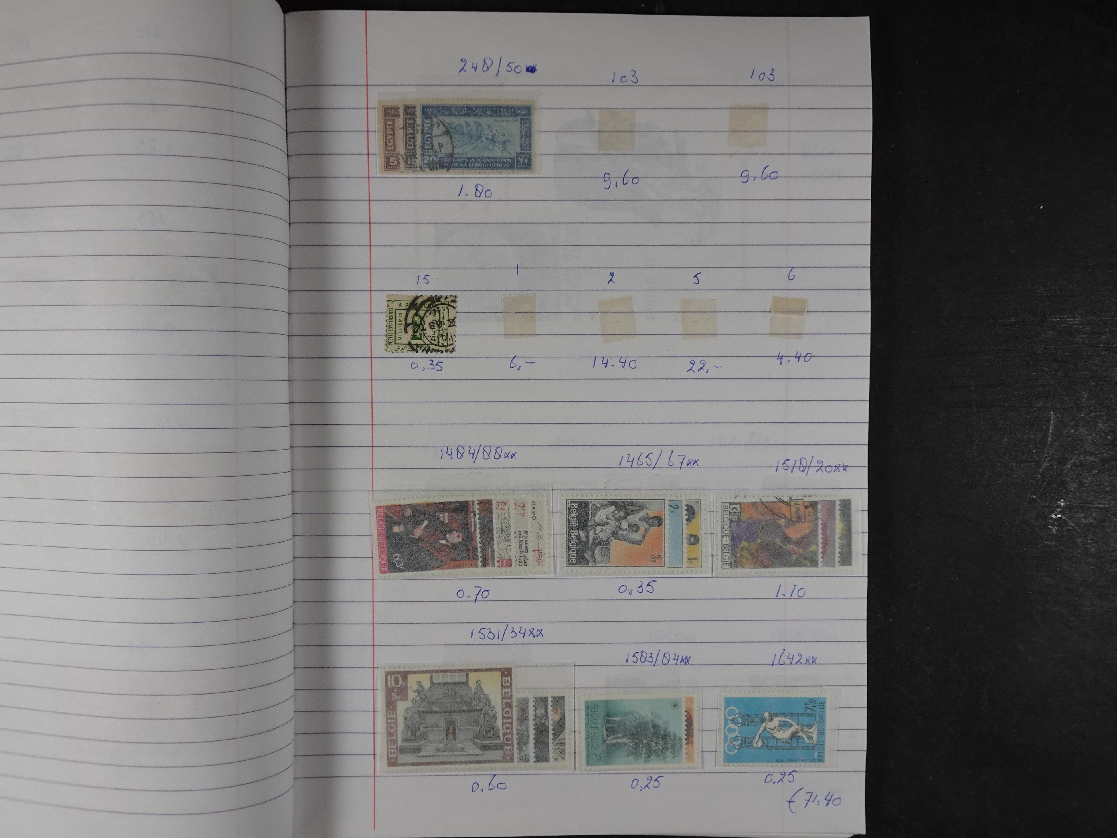 Mooie partij gelopen Rondzendboekjes.
Veel postfris.
Enorme restwaarde 432