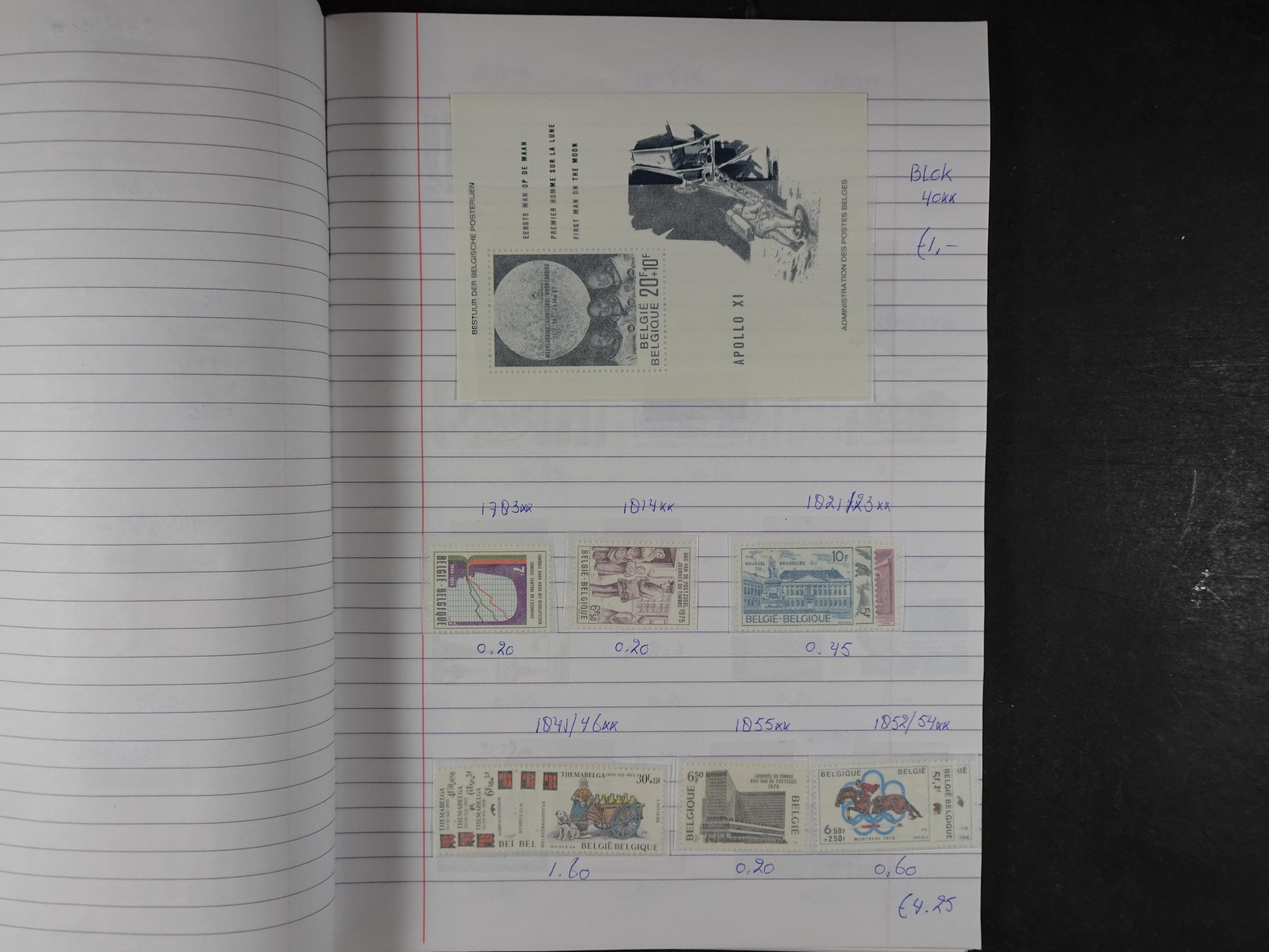 Mooie partij gelopen Rondzendboekjes.
Veel postfris.
Enorme restwaarde 433