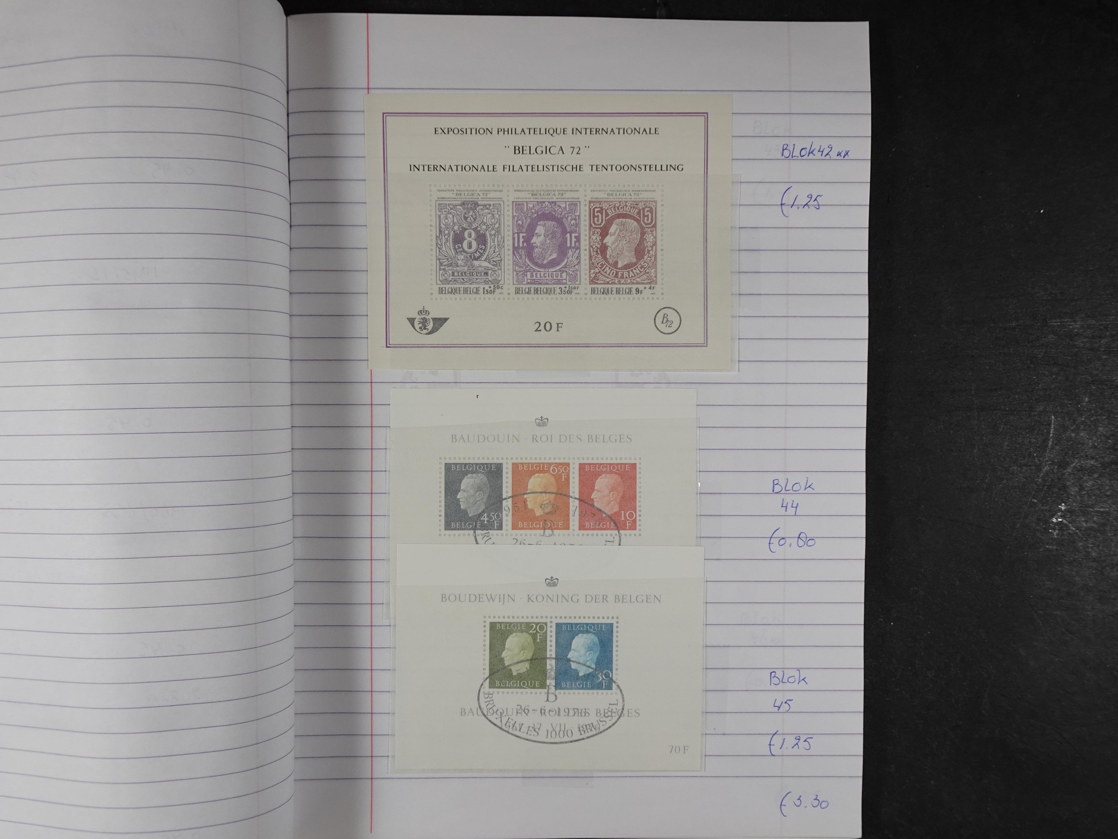 Mooie partij gelopen Rondzendboekjes.
Veel postfris.
Enorme restwaarde 435