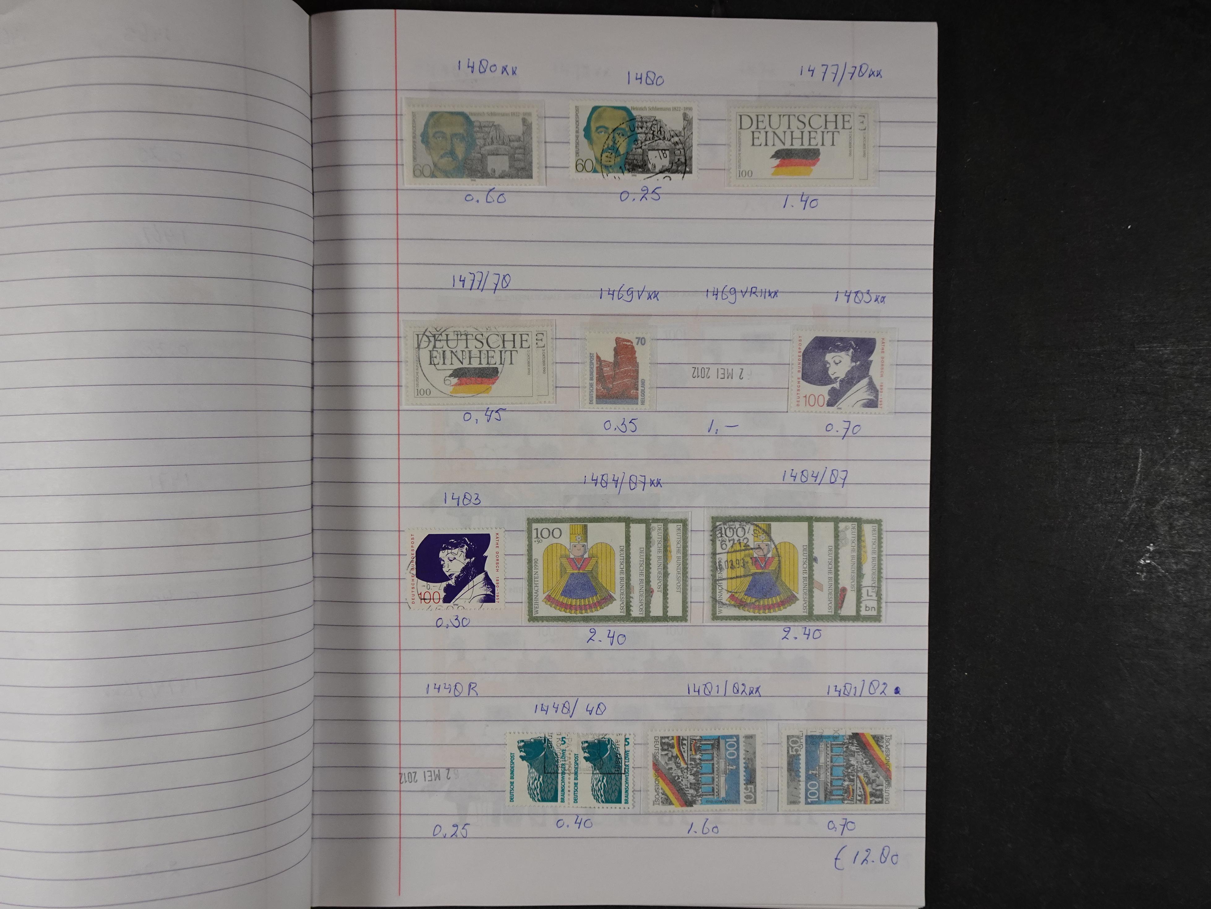 Mooie partij gelopen Rondzendboekjes.
Veel postfris.
Enorme restwaarde 442