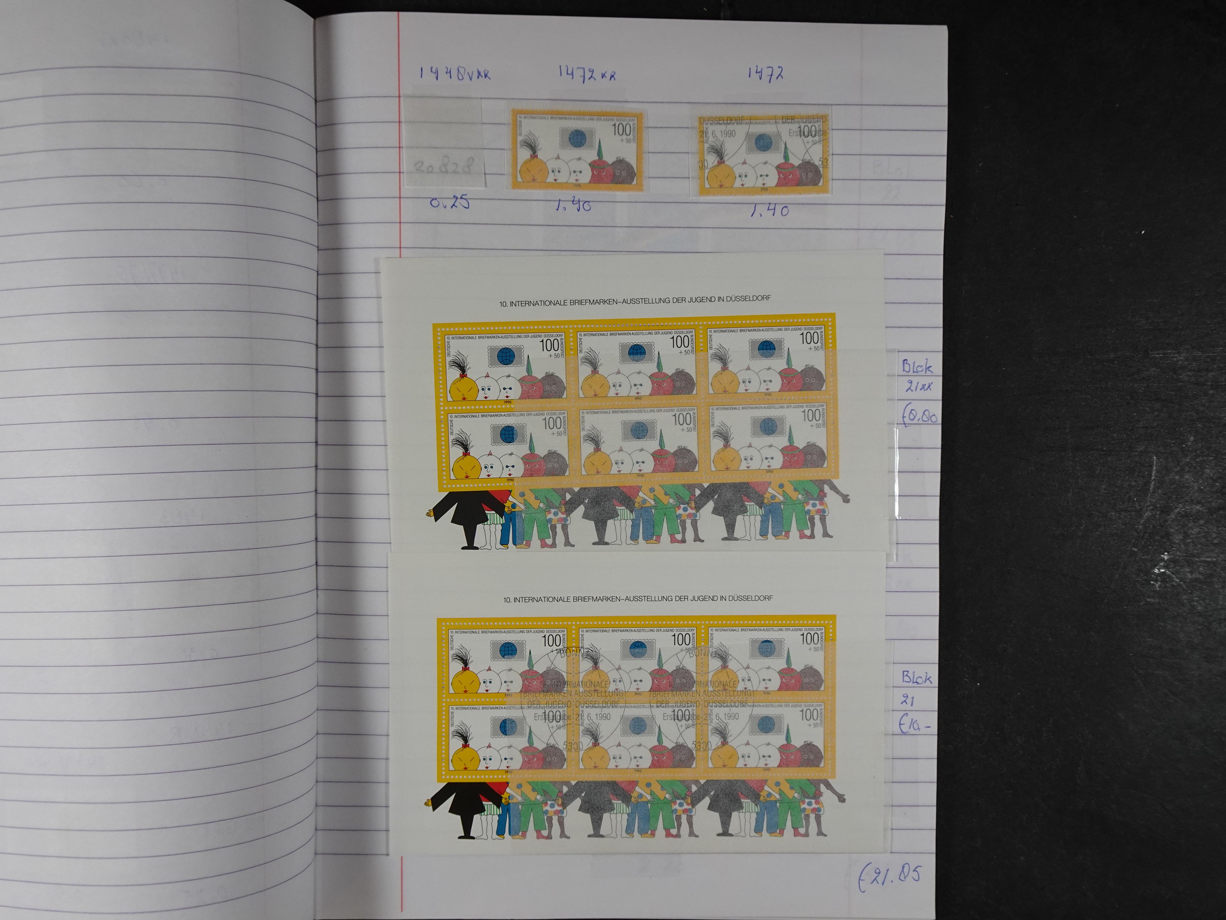 Mooie partij gelopen Rondzendboekjes.
Veel postfris.
Enorme restwaarde 443