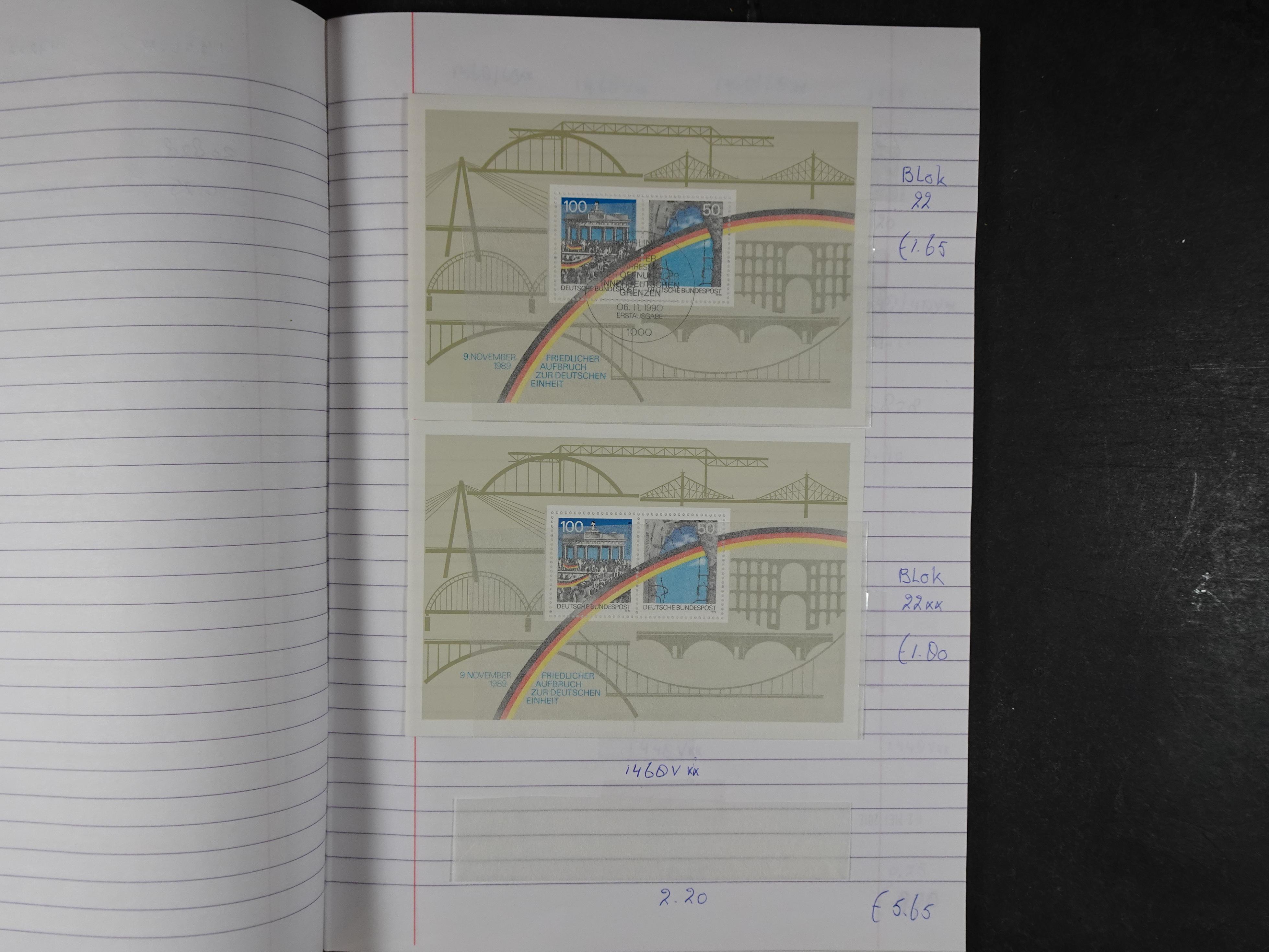 Mooie partij gelopen Rondzendboekjes.
Veel postfris.
Enorme restwaarde 444
