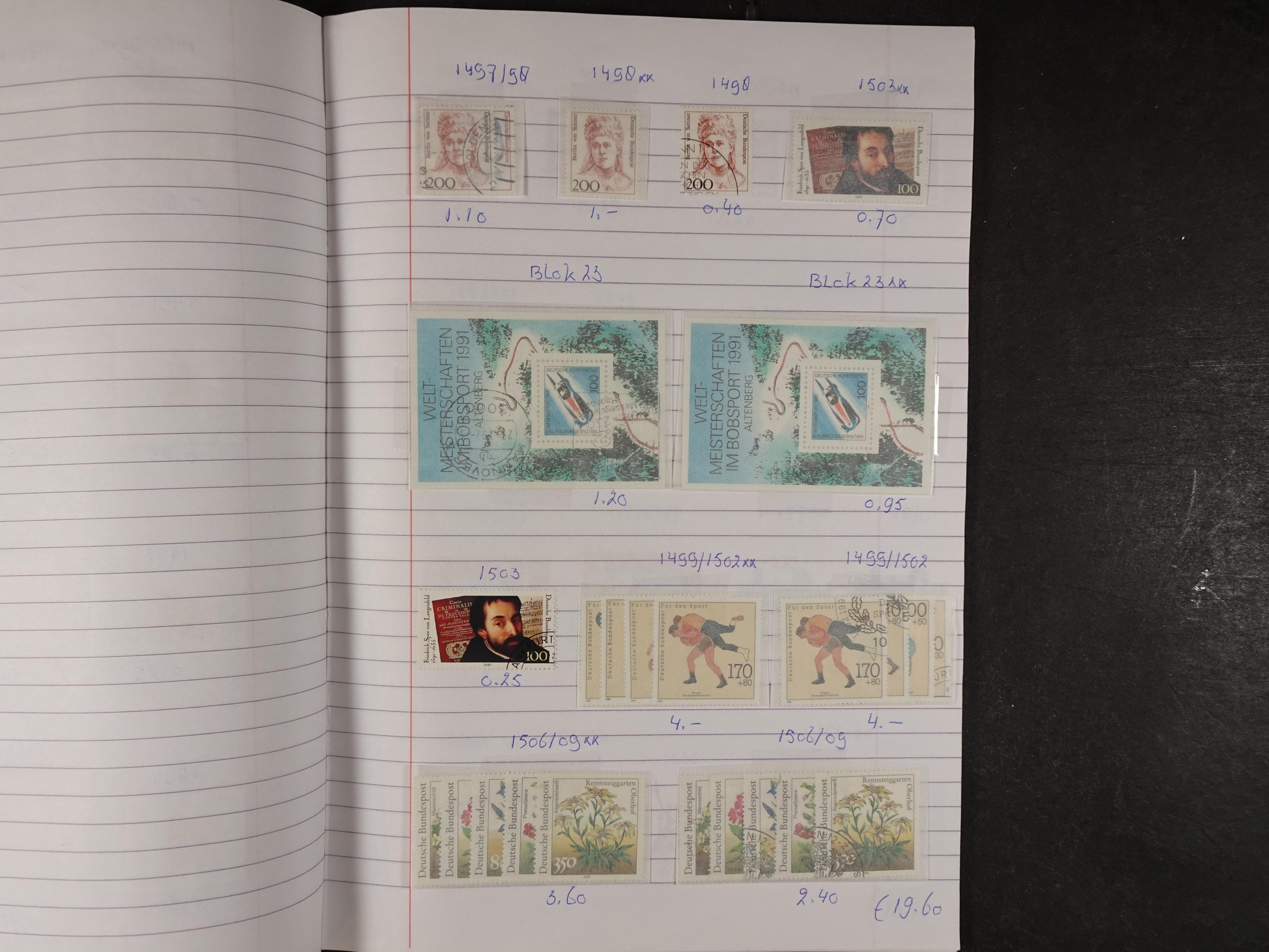 Mooie partij gelopen Rondzendboekjes.
Veel postfris.
Enorme restwaarde 446