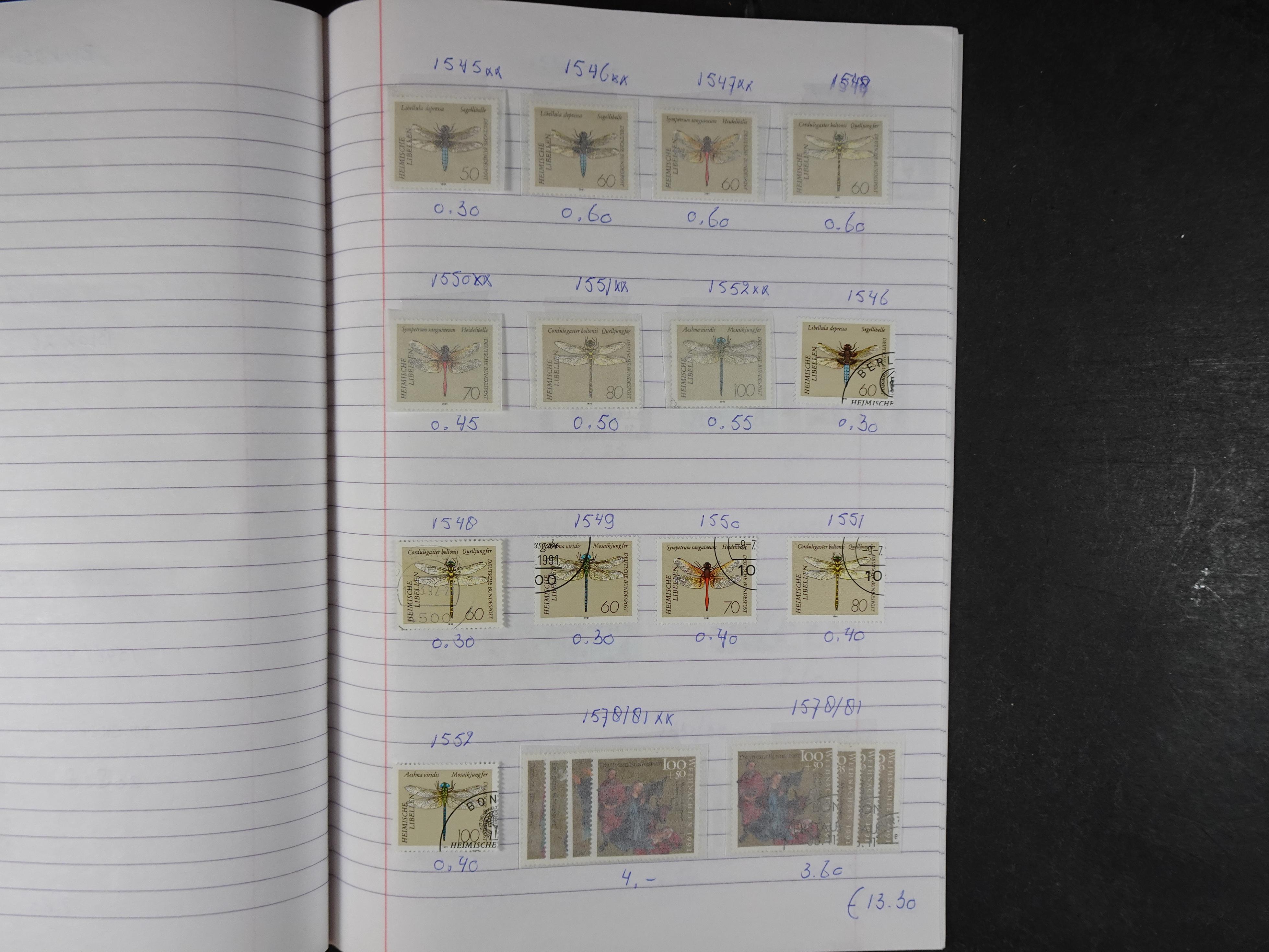 Mooie partij gelopen Rondzendboekjes.
Veel postfris.
Enorme restwaarde 452