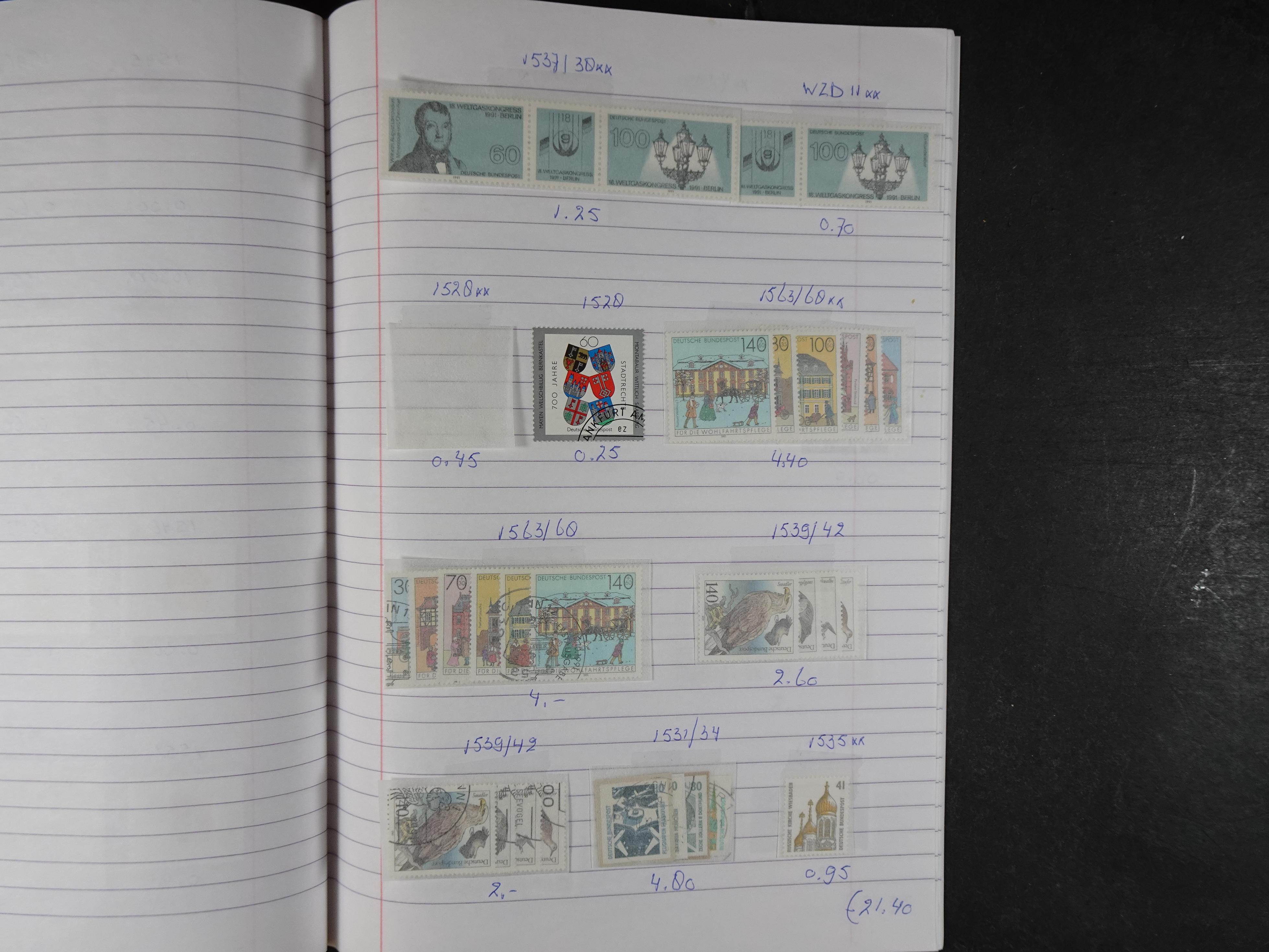 Mooie partij gelopen Rondzendboekjes.
Veel postfris.
Enorme restwaarde 453