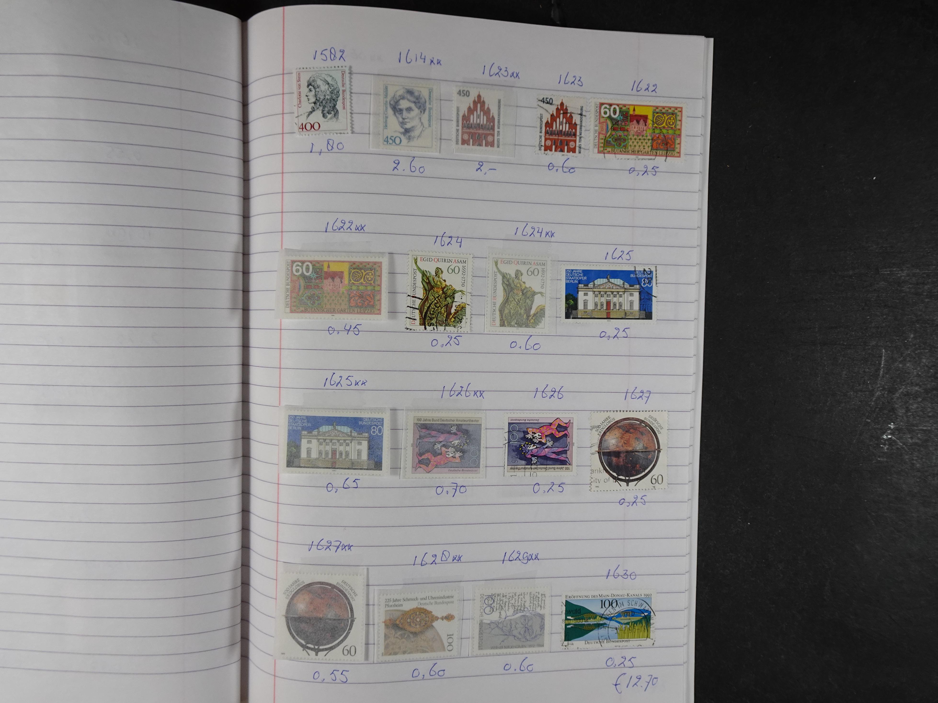 Mooie partij gelopen Rondzendboekjes.
Veel postfris.
Enorme restwaarde 457