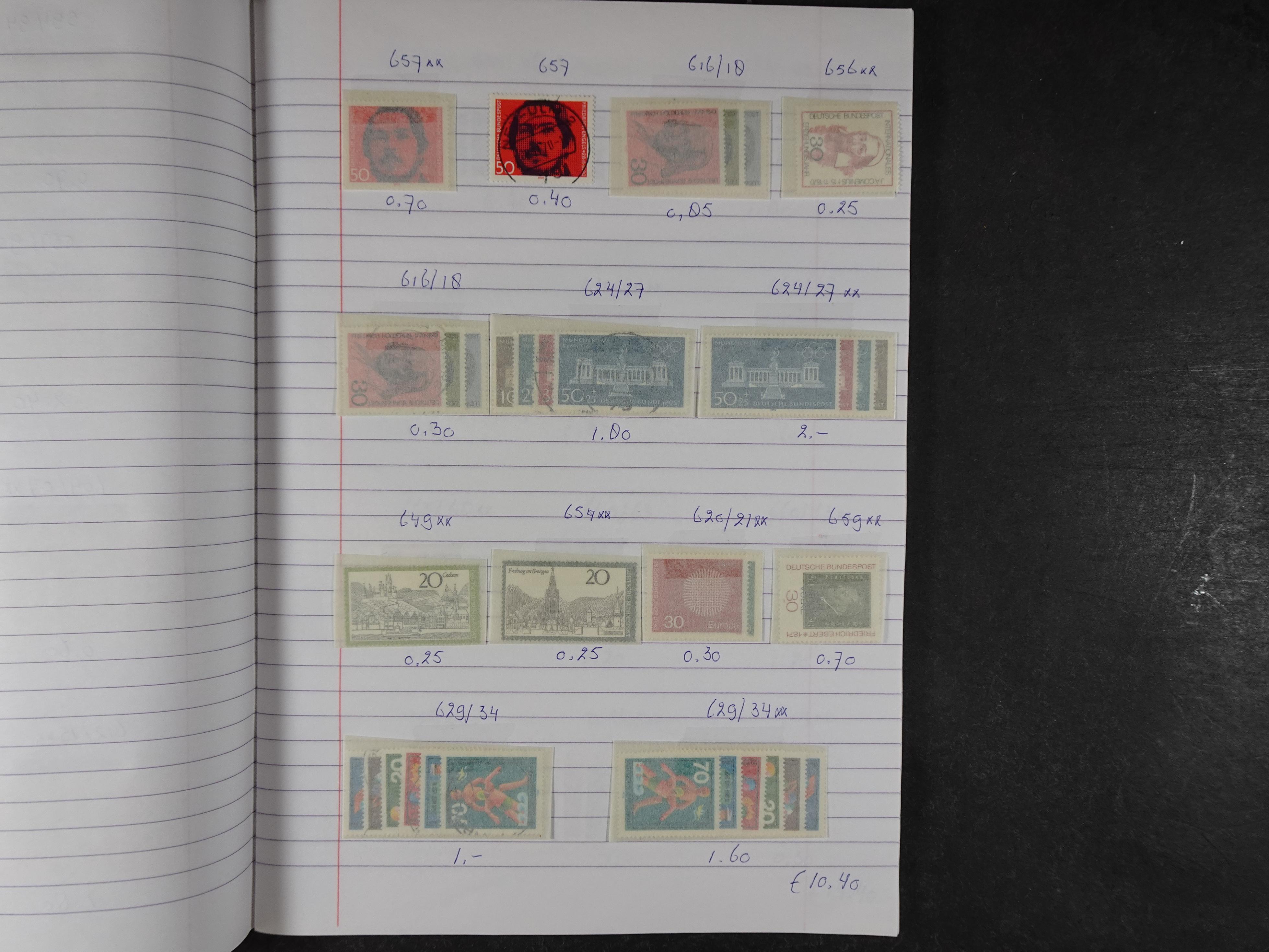 Mooie partij gelopen Rondzendboekjes.
Veel postfris.
Enorme restwaarde 473