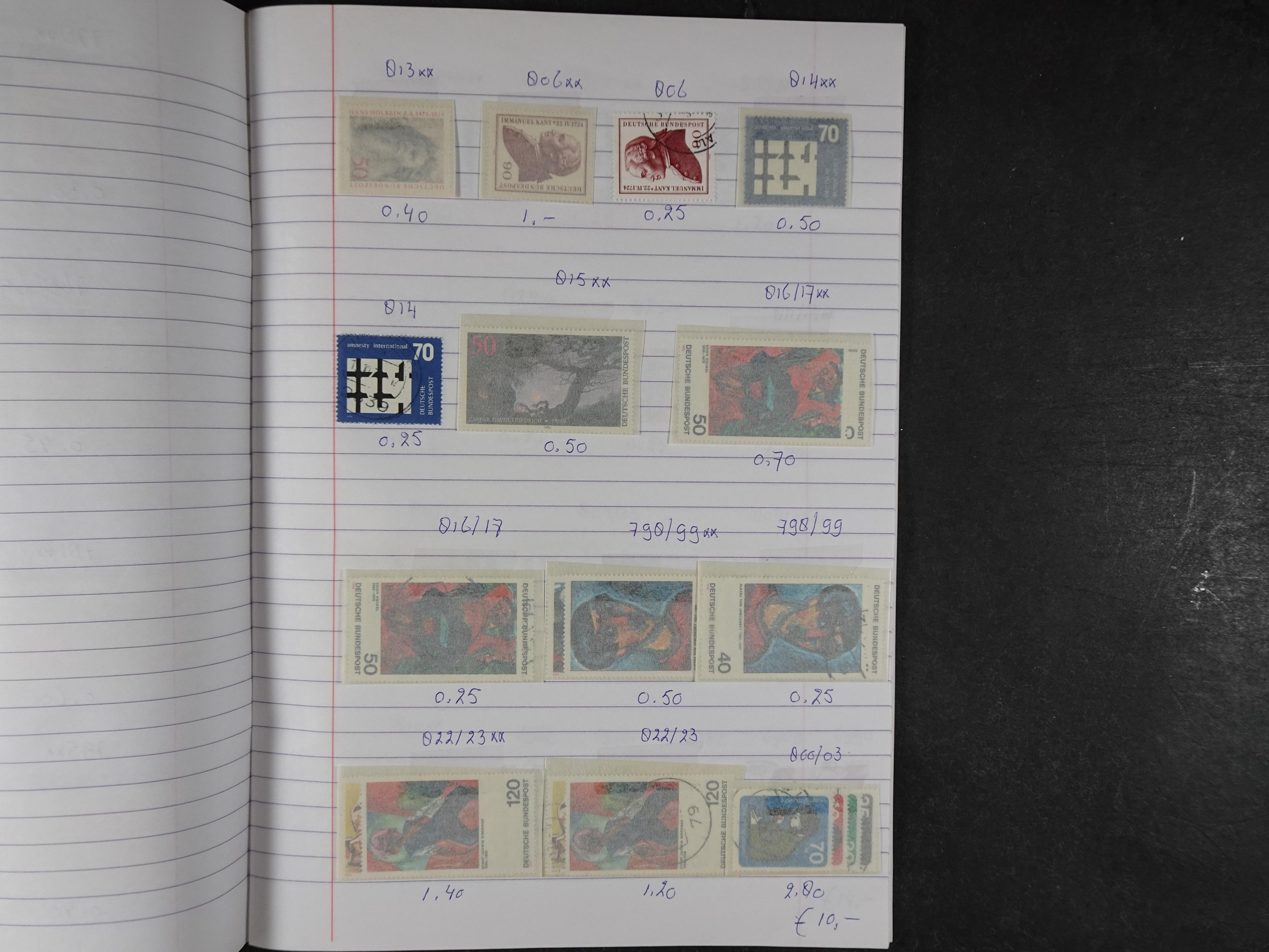 Mooie partij gelopen Rondzendboekjes.
Veel postfris.
Enorme restwaarde 480