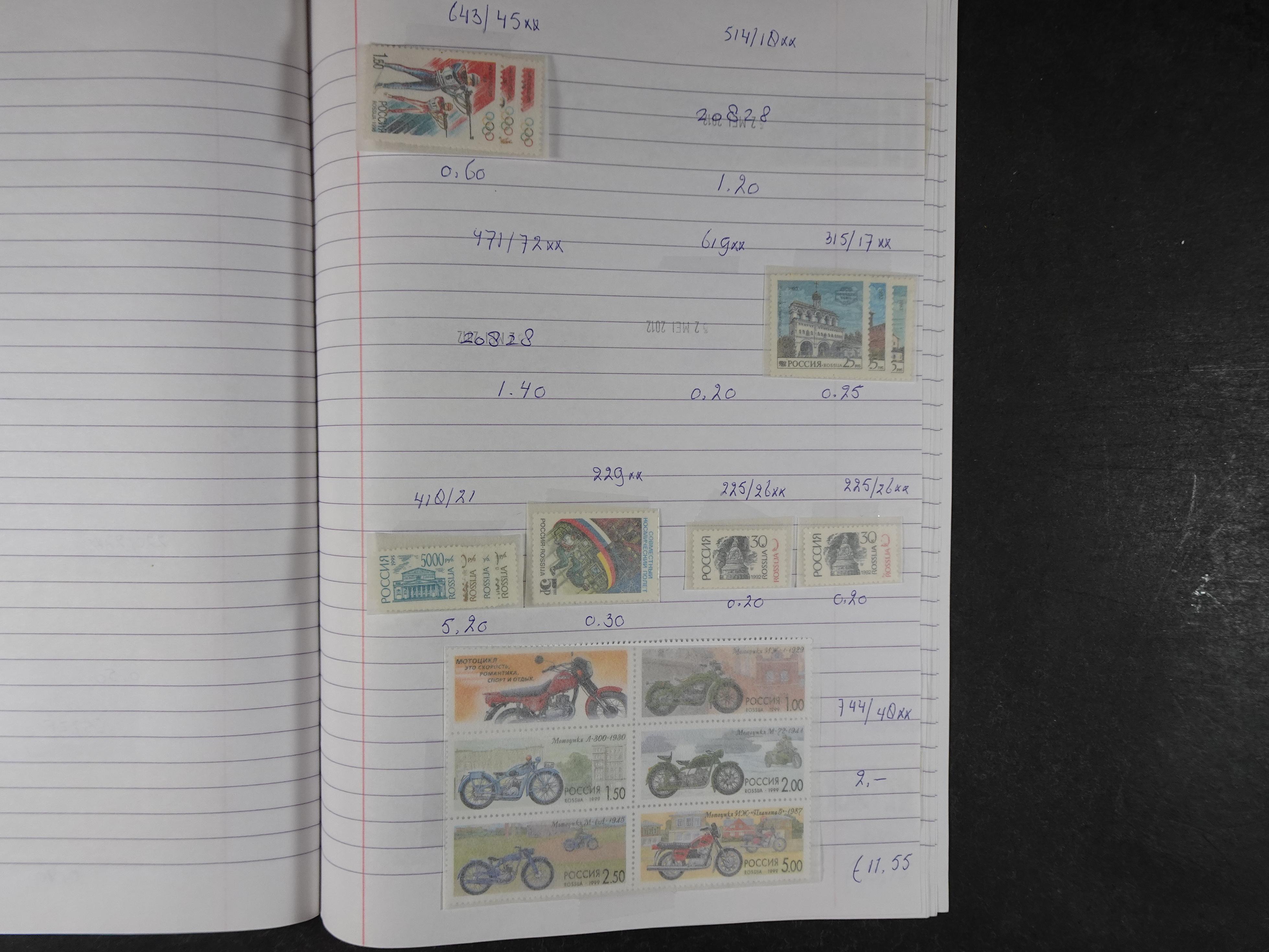 Mooie partij gelopen Rondzendboekjes.
Veel postfris.
Enorme restwaarde 491