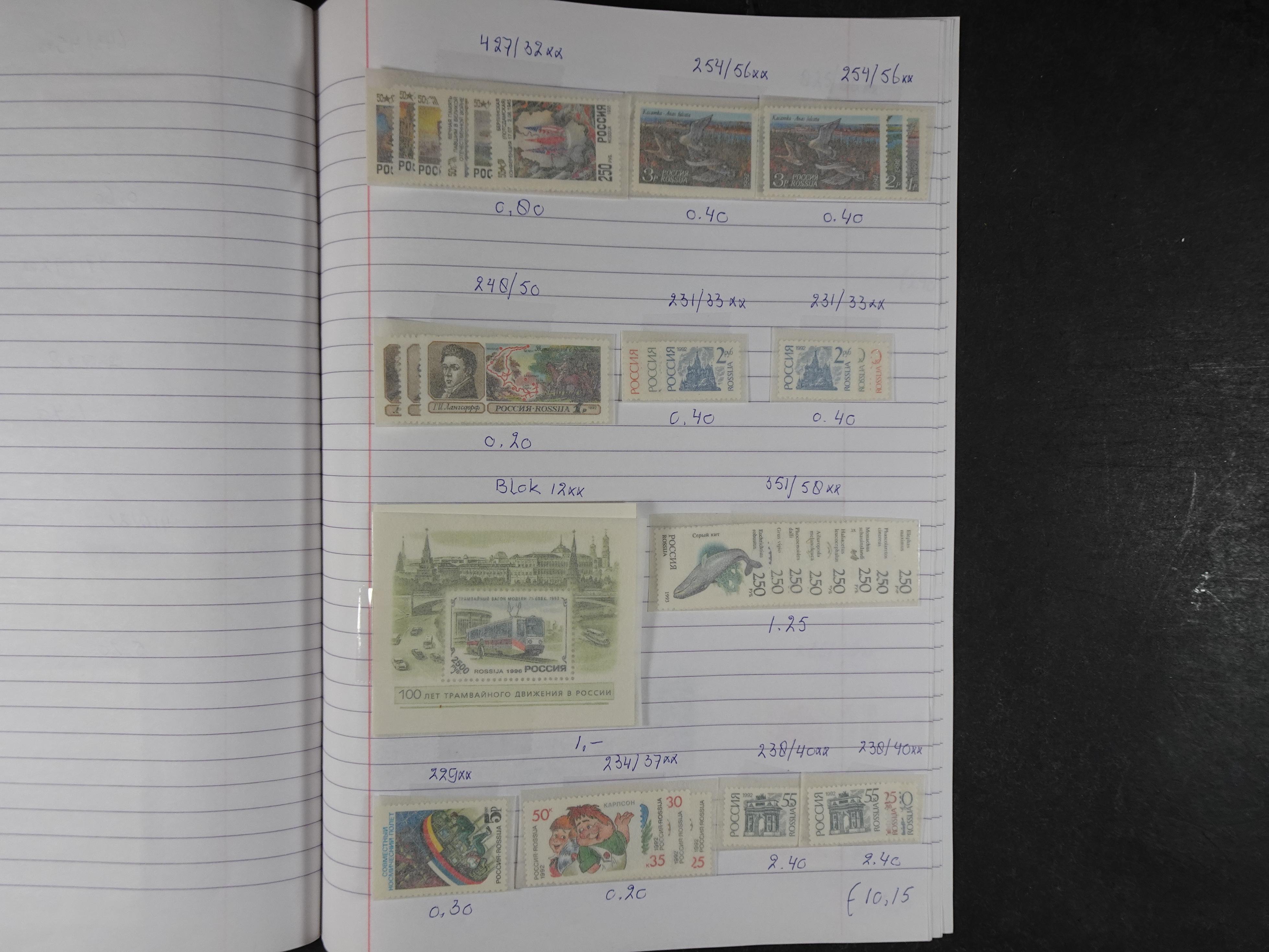 Mooie partij gelopen Rondzendboekjes.
Veel postfris.
Enorme restwaarde 492