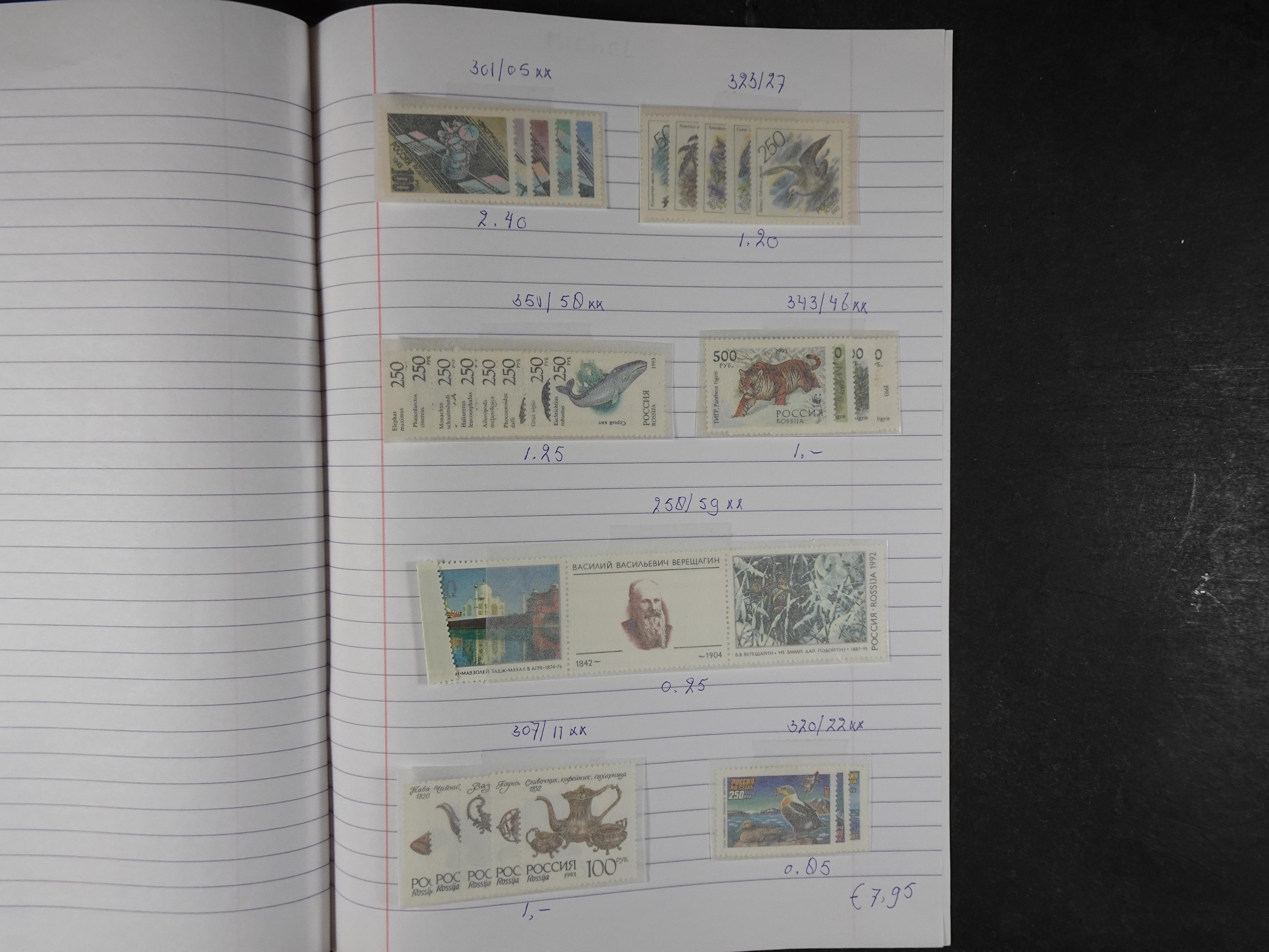 Mooie partij gelopen Rondzendboekjes.
Veel postfris.
Enorme restwaarde 497