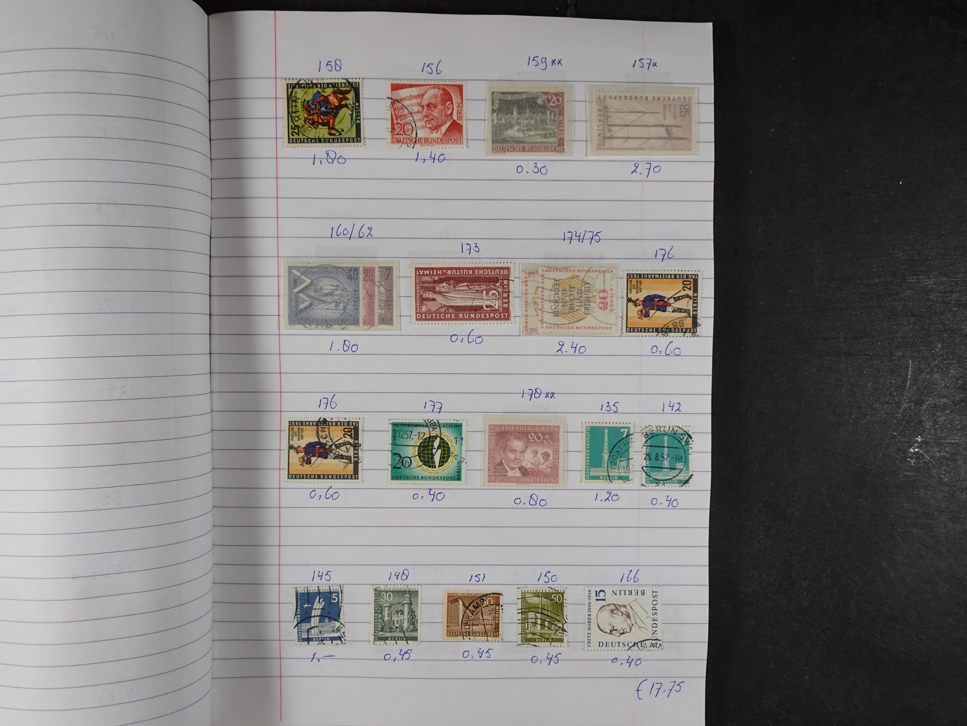 Mooie partij gelopen Rondzendboekjes.
Veel postfris.
Enorme restwaarde 504