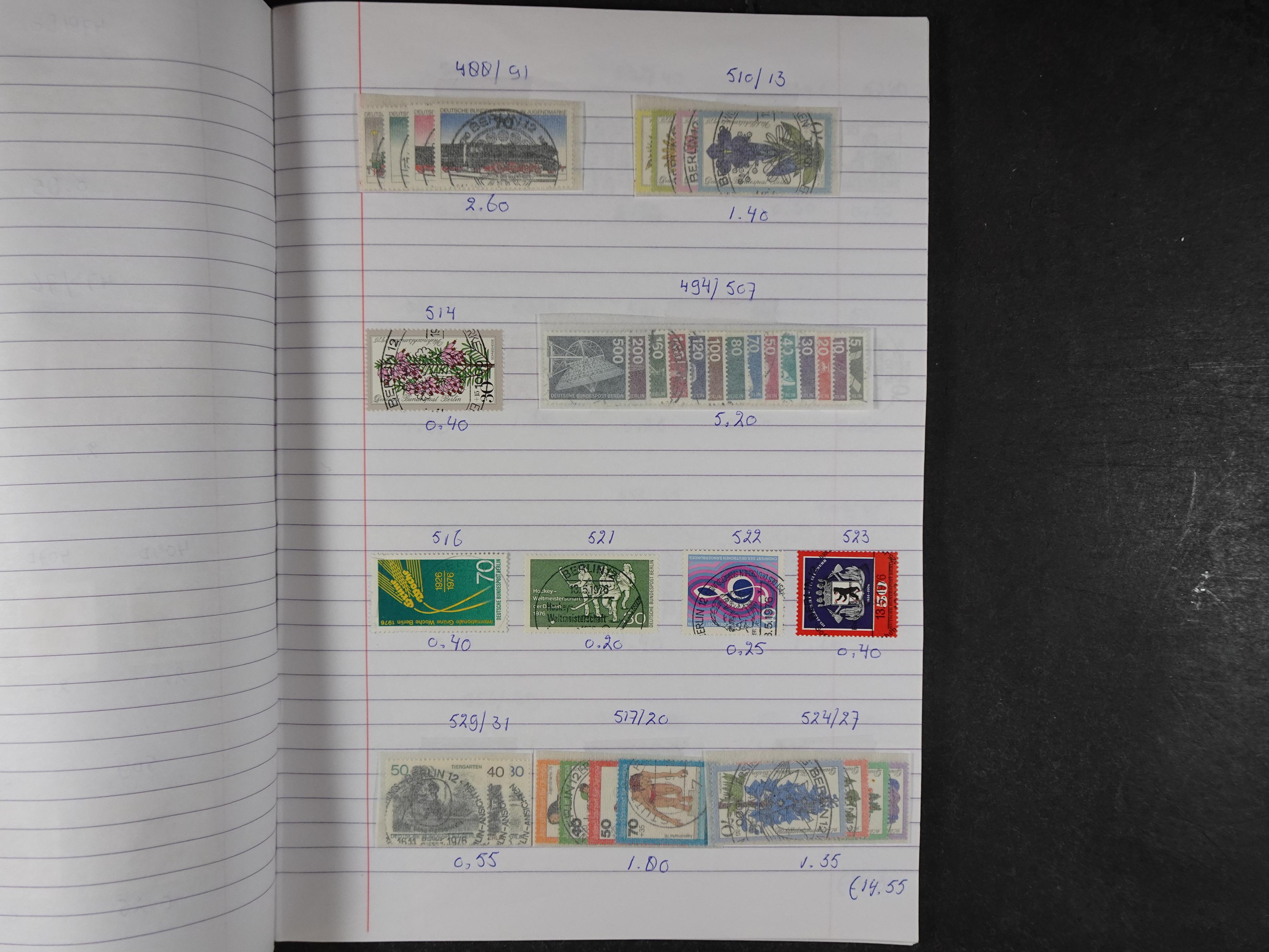 Mooie partij gelopen Rondzendboekjes.
Veel postfris.
Enorme restwaarde 513