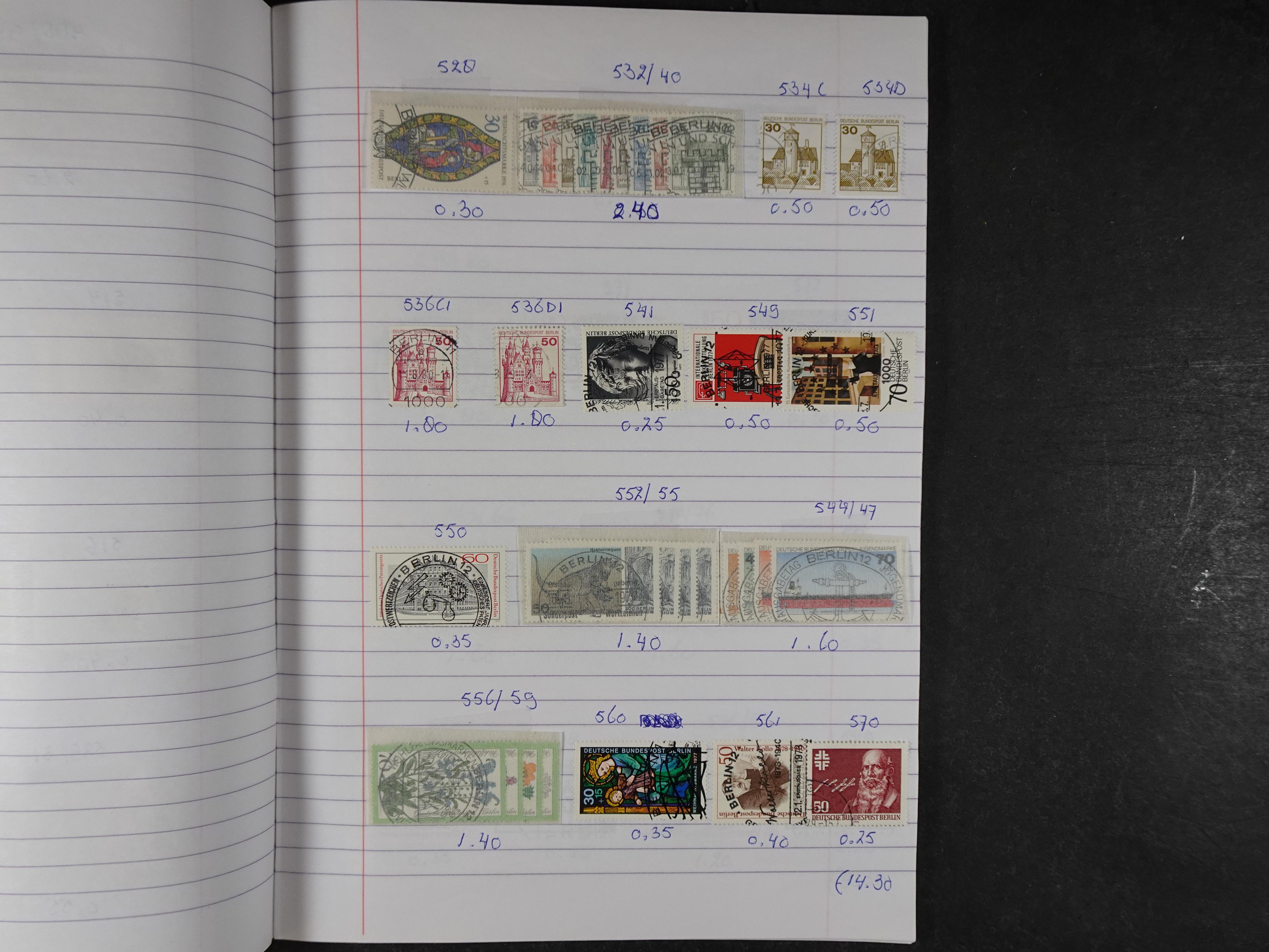 Mooie partij gelopen Rondzendboekjes.
Veel postfris.
Enorme restwaarde 514