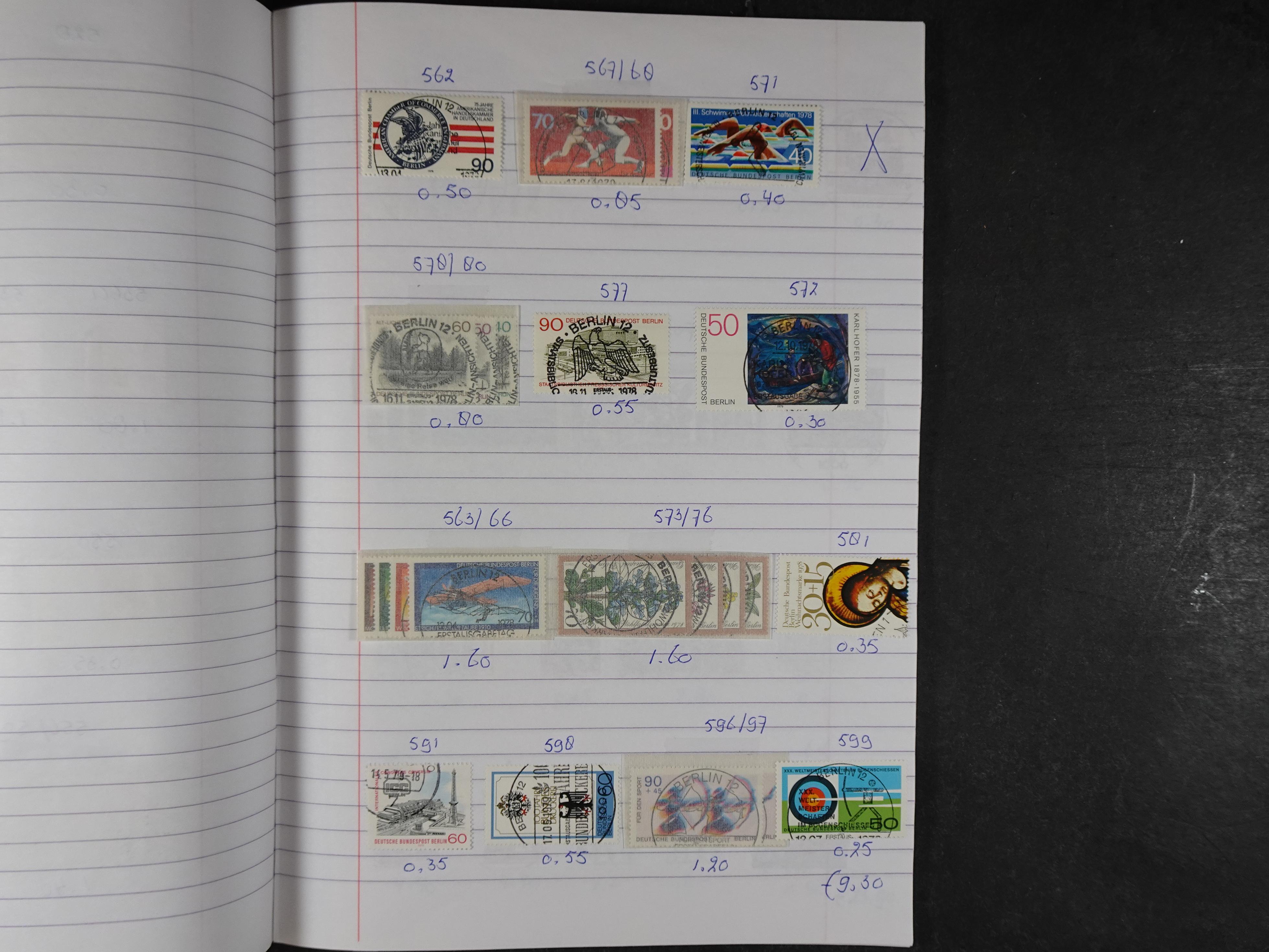 Mooie partij gelopen Rondzendboekjes.
Veel postfris.
Enorme restwaarde 515