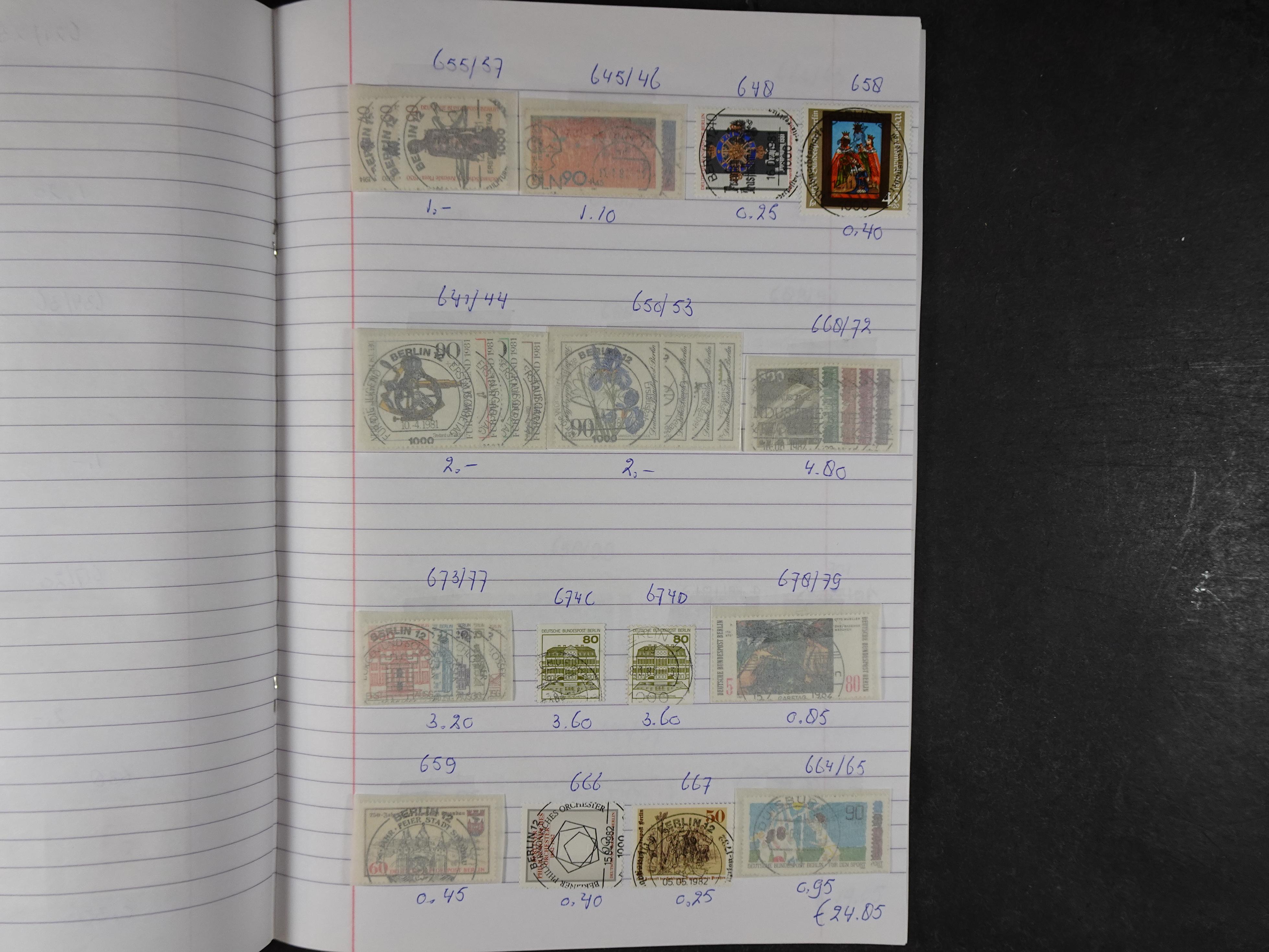 Mooie partij gelopen Rondzendboekjes.
Veel postfris.
Enorme restwaarde 518