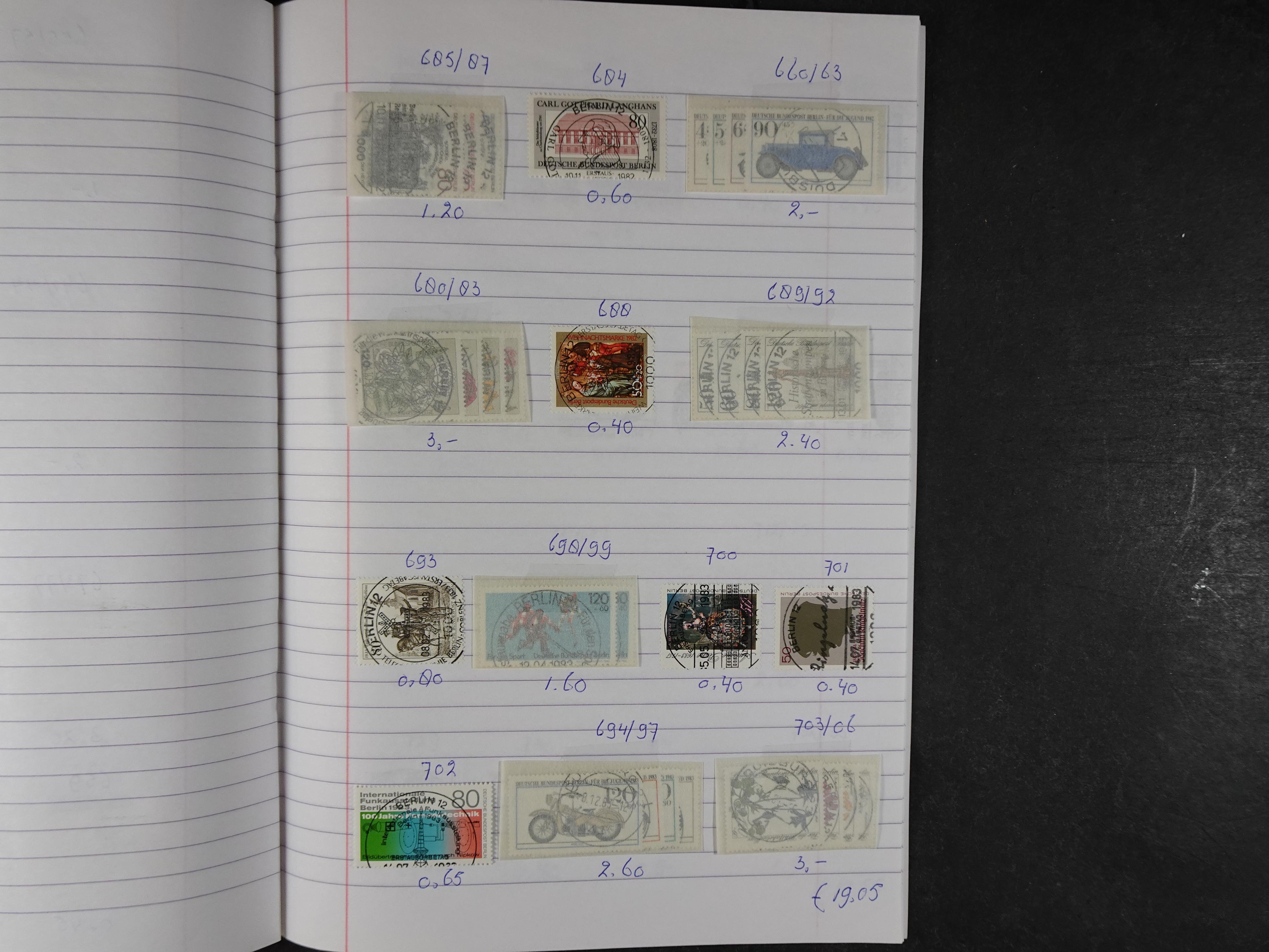 Mooie partij gelopen Rondzendboekjes.
Veel postfris.
Enorme restwaarde 519