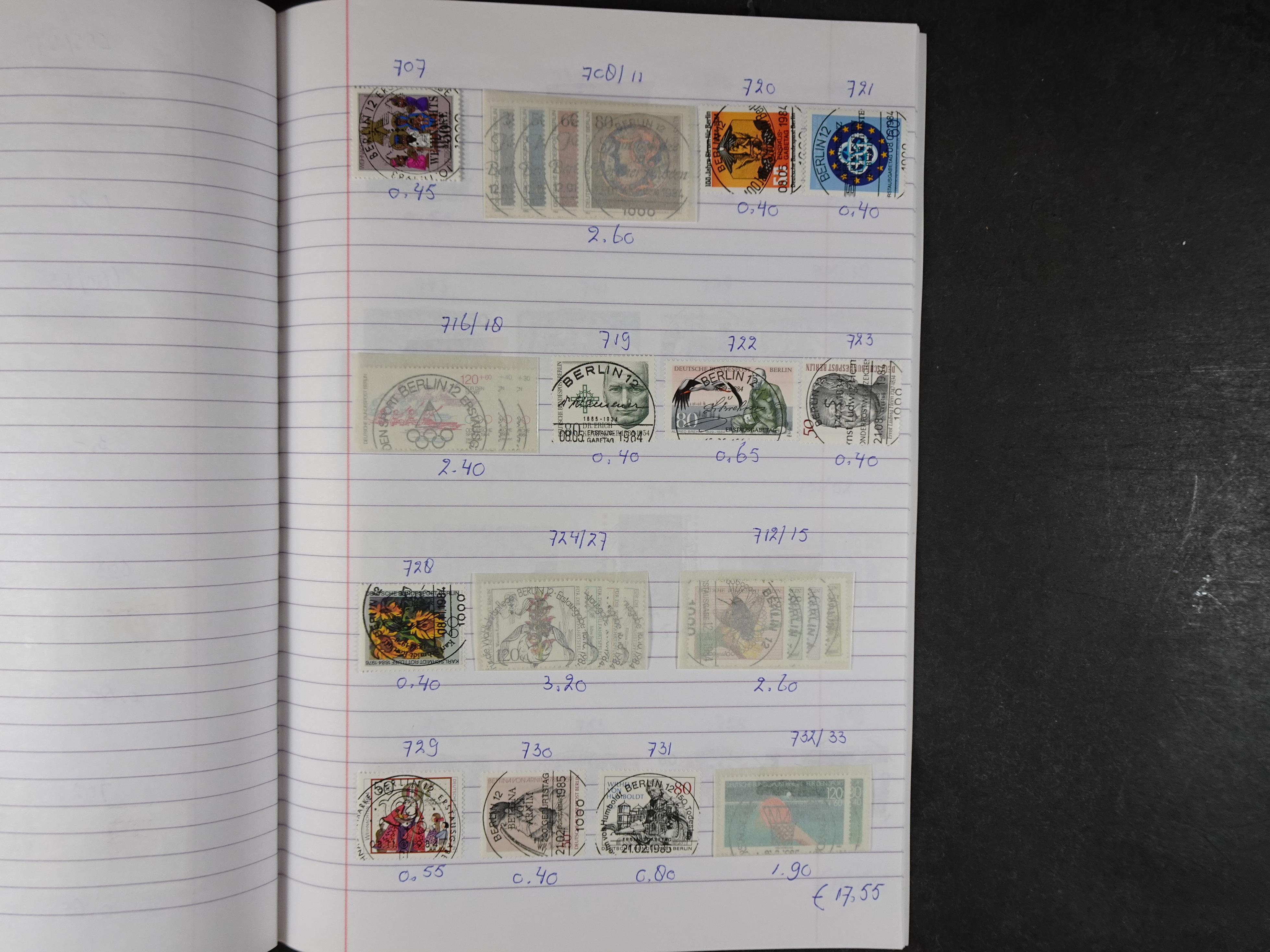 Mooie partij gelopen Rondzendboekjes.
Veel postfris.
Enorme restwaarde 520