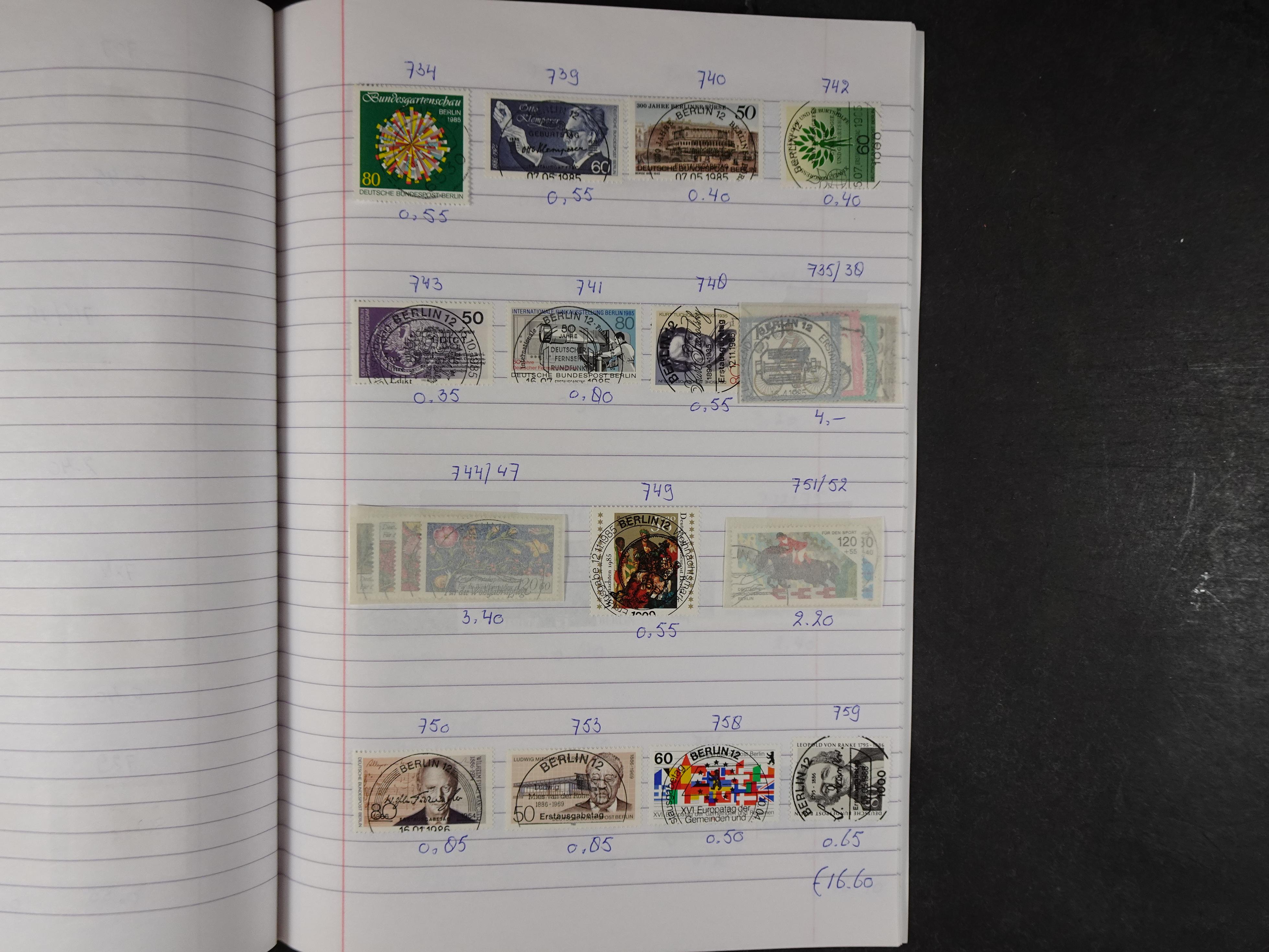 Mooie partij gelopen Rondzendboekjes.
Veel postfris.
Enorme restwaarde 521