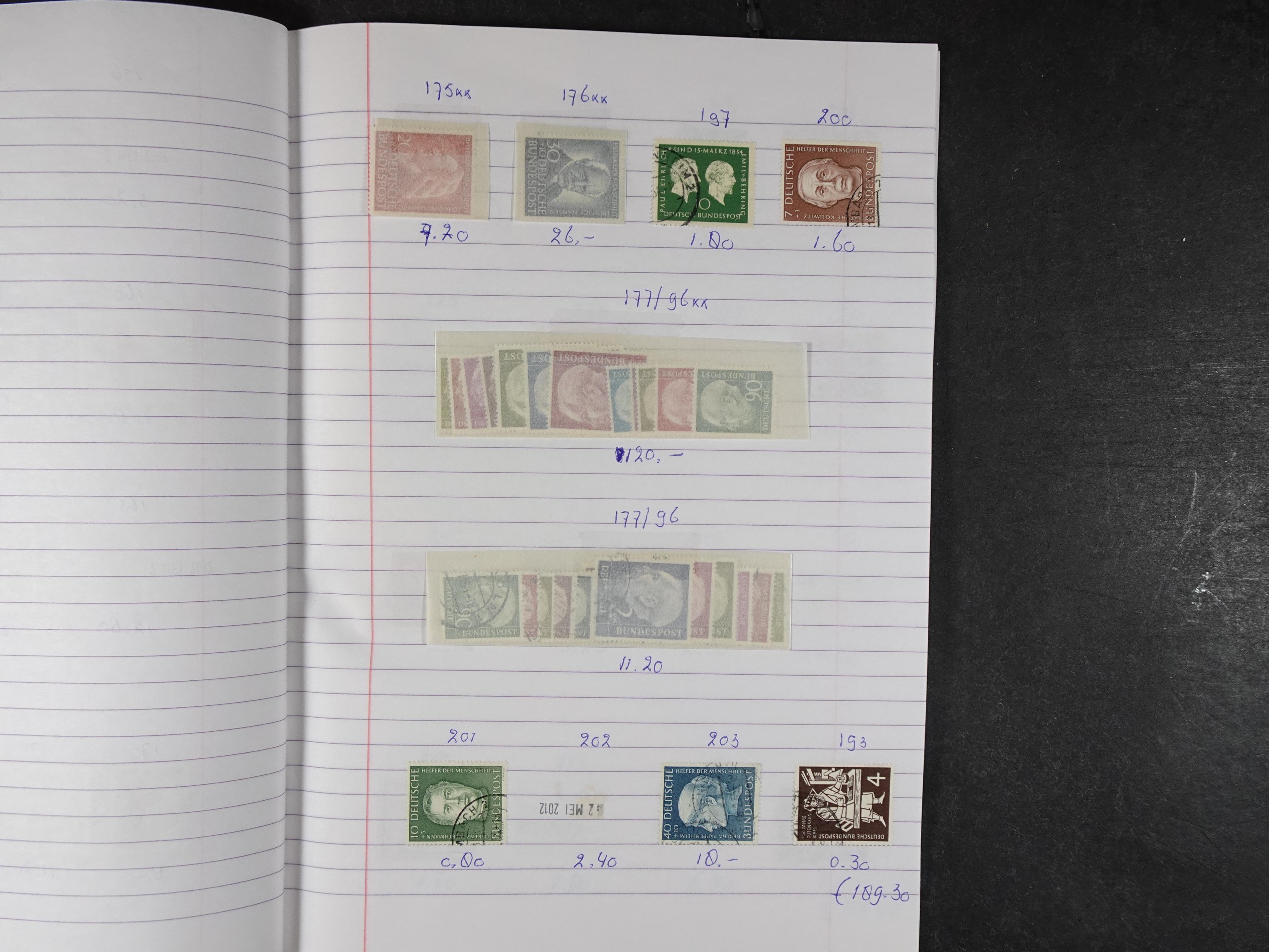 Mooie partij gelopen Rondzendboekjes.
Veel postfris.
Enorme restwaarde 530