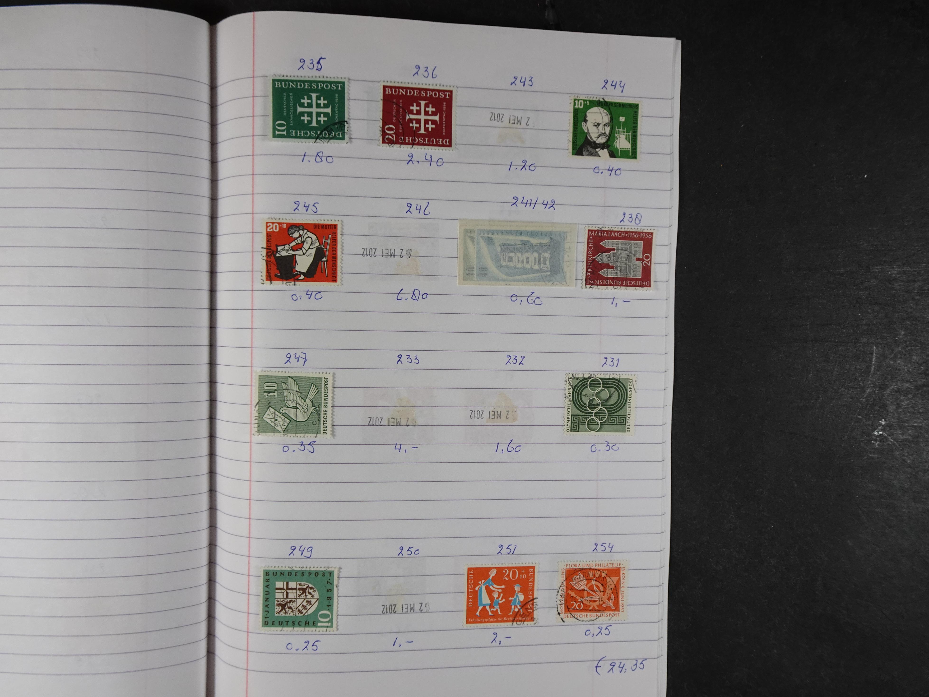 Mooie partij gelopen Rondzendboekjes.
Veel postfris.
Enorme restwaarde 533