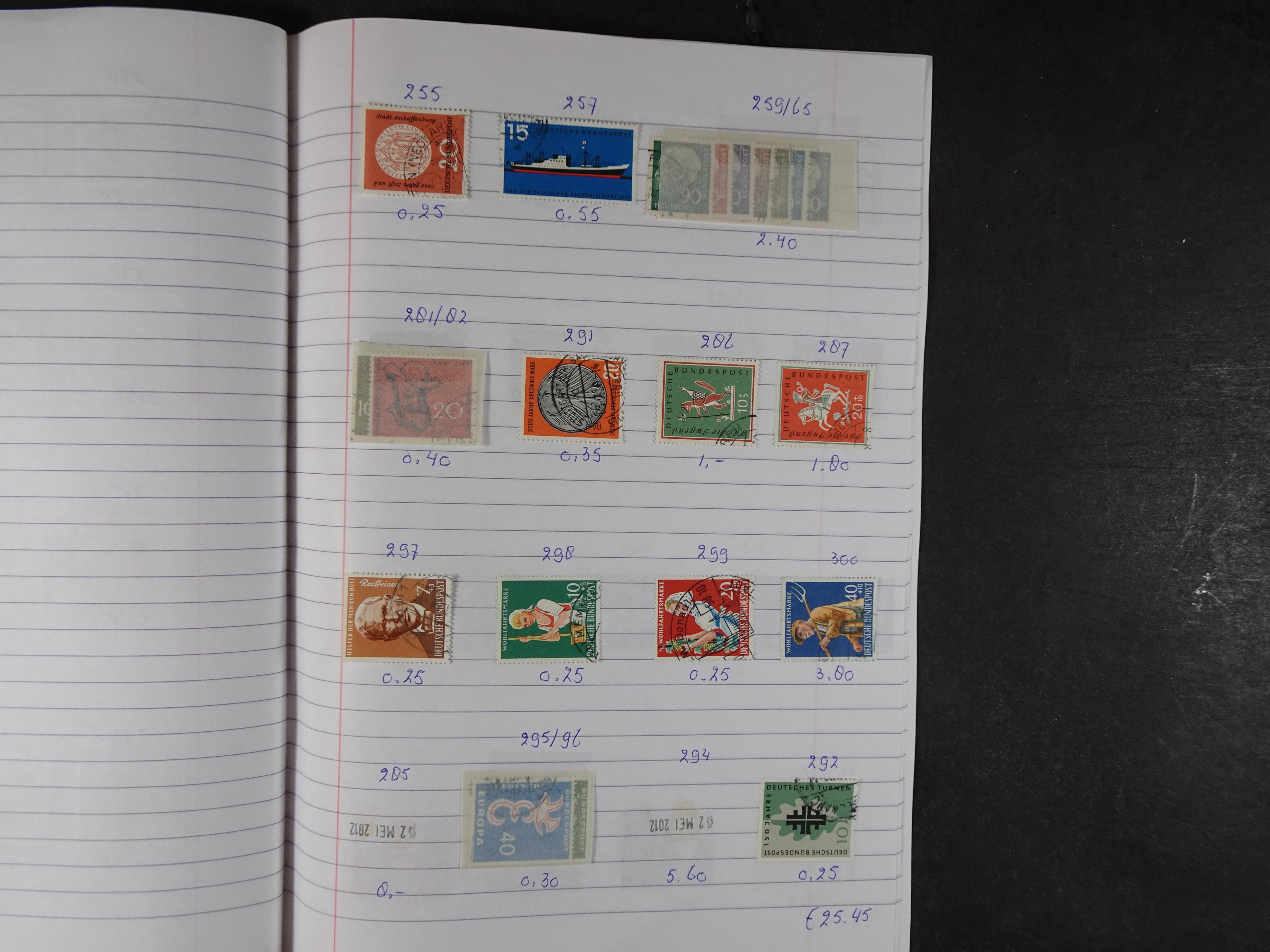 Mooie partij gelopen Rondzendboekjes.
Veel postfris.
Enorme restwaarde 535