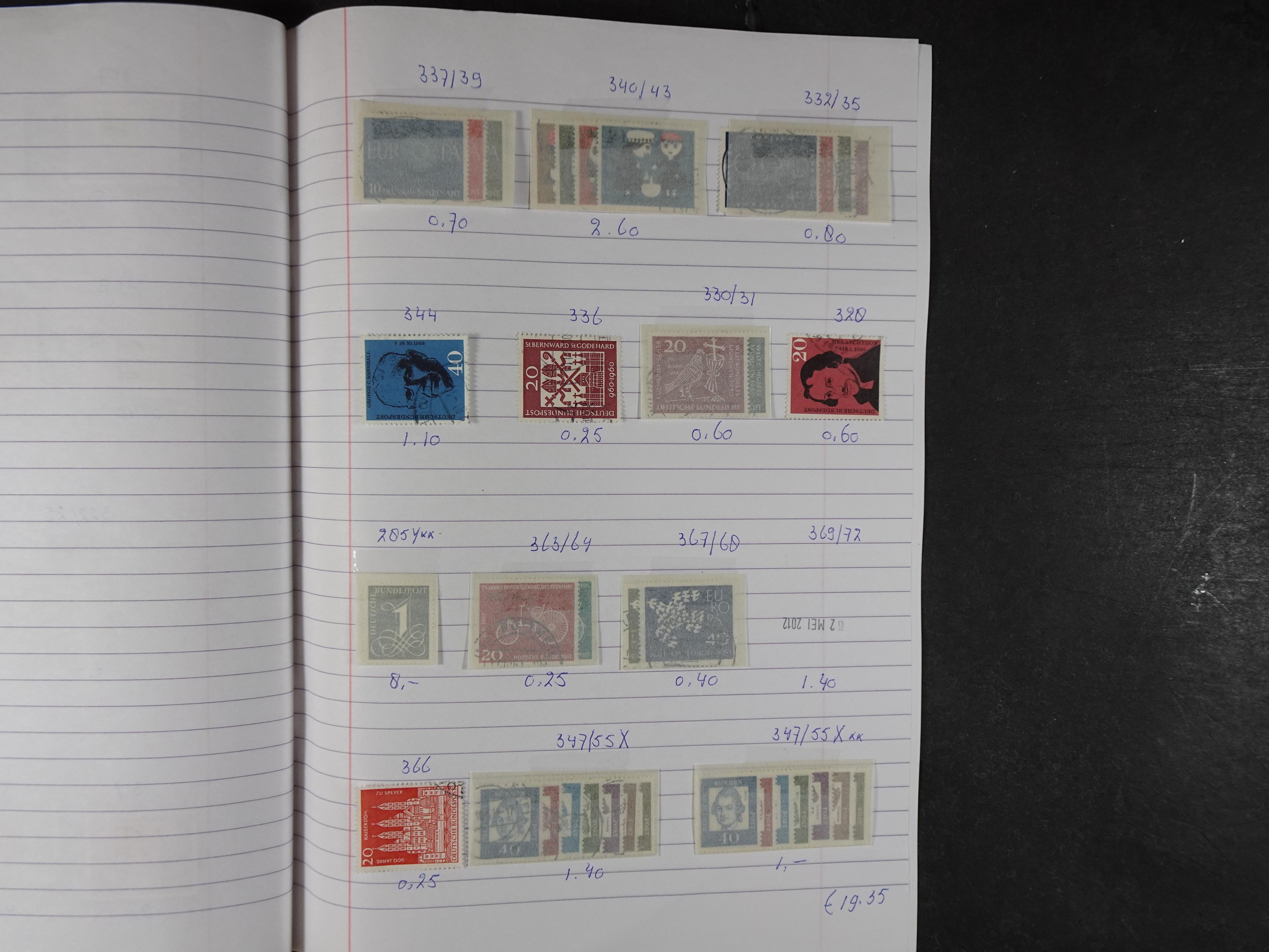 Mooie partij gelopen Rondzendboekjes.
Veel postfris.
Enorme restwaarde 537