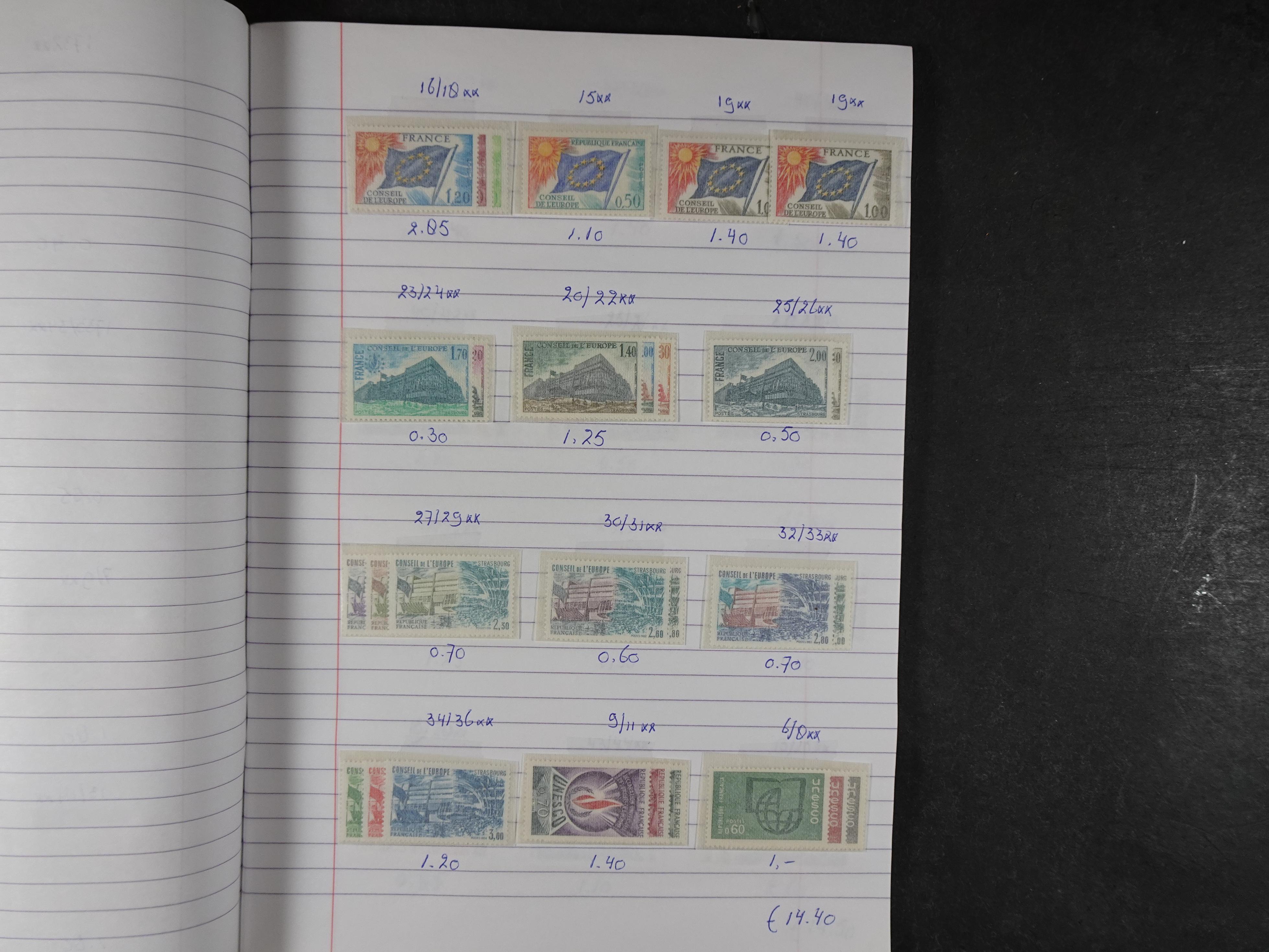 Mooie partij gelopen Rondzendboekjes.
Veel postfris.
Enorme restwaarde 544