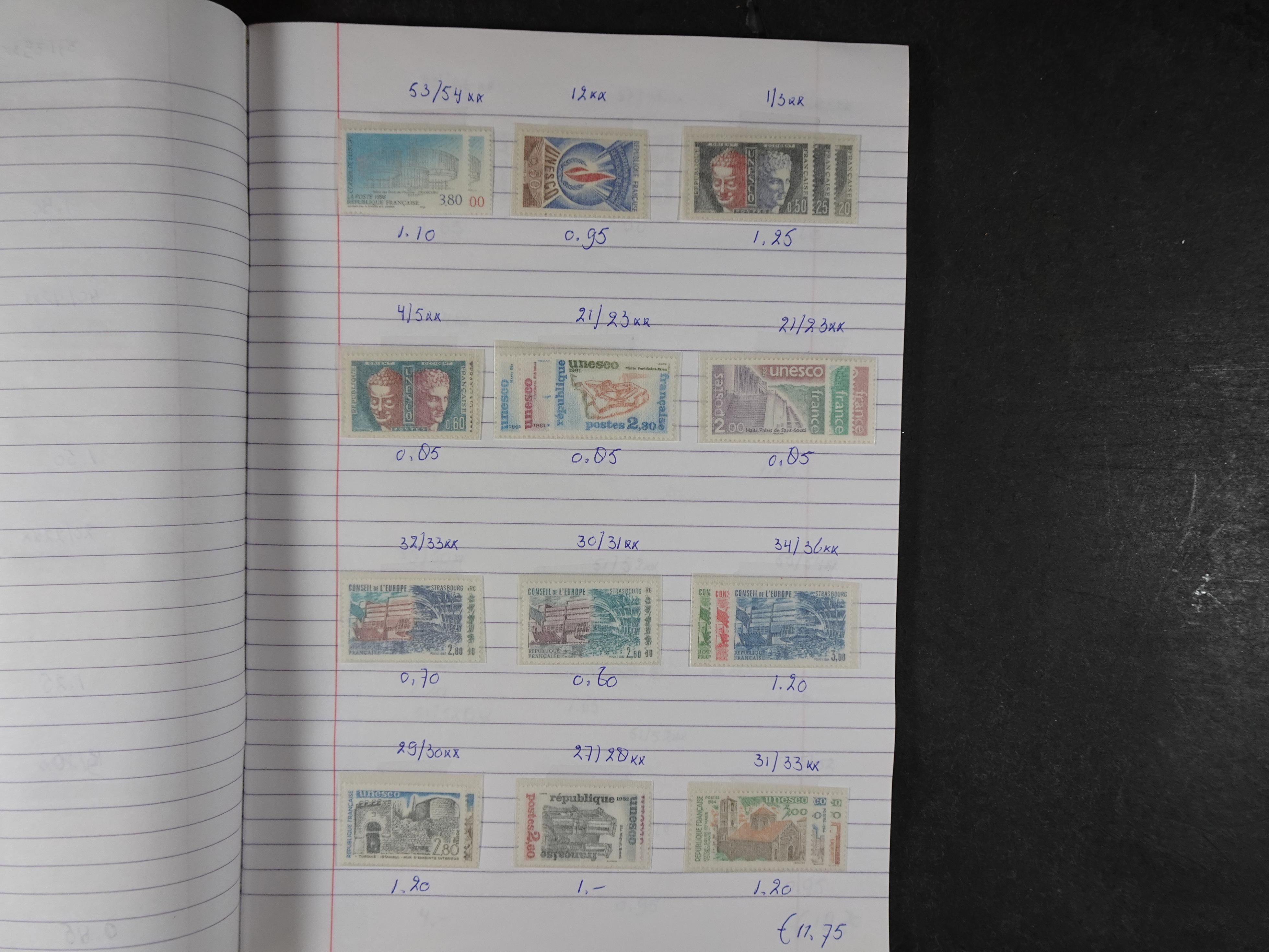 Mooie partij gelopen Rondzendboekjes.
Veel postfris.
Enorme restwaarde 546