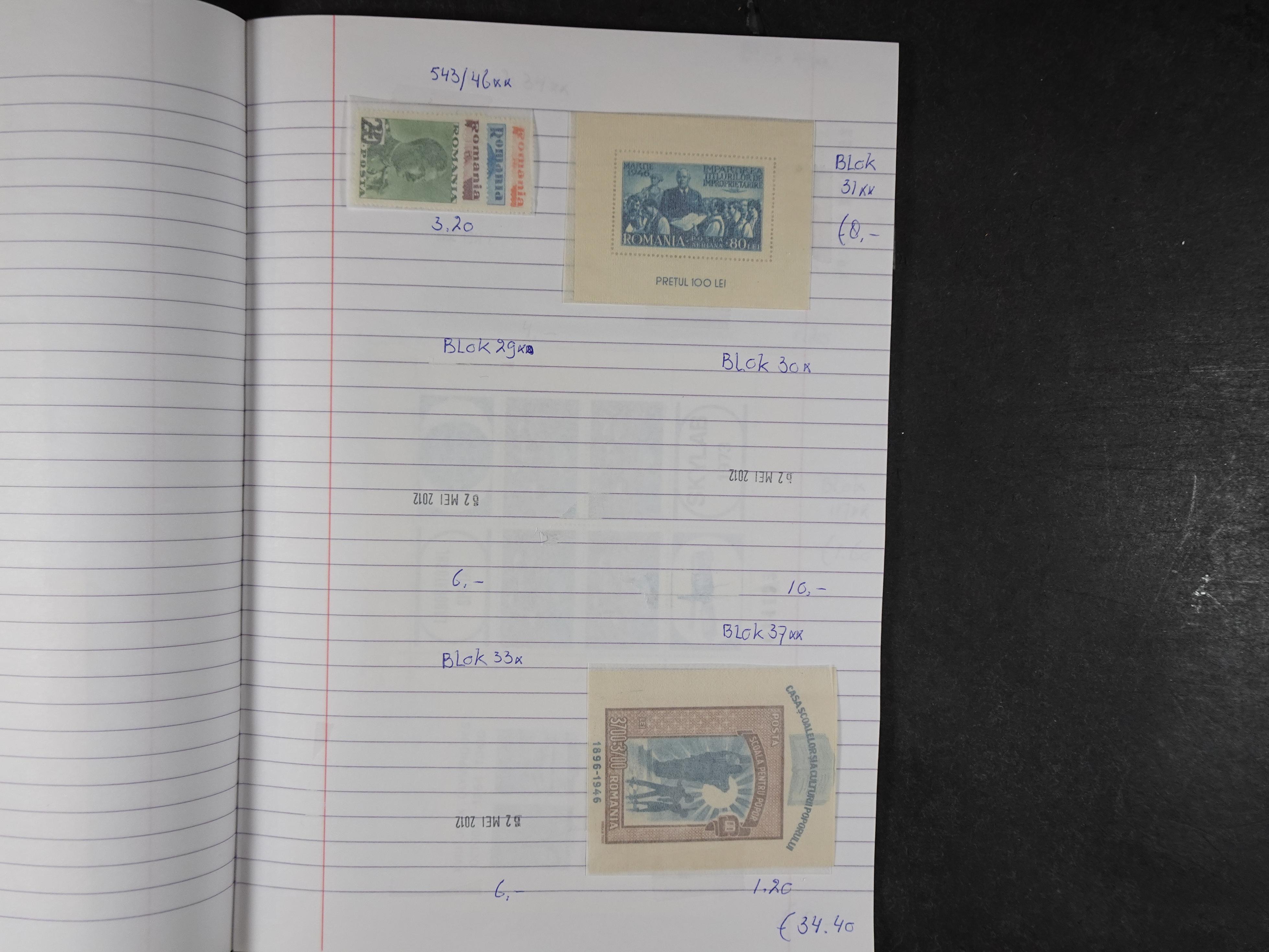 Mooie partij gelopen Rondzendboekjes.
Veel postfris.
Enorme restwaarde 554