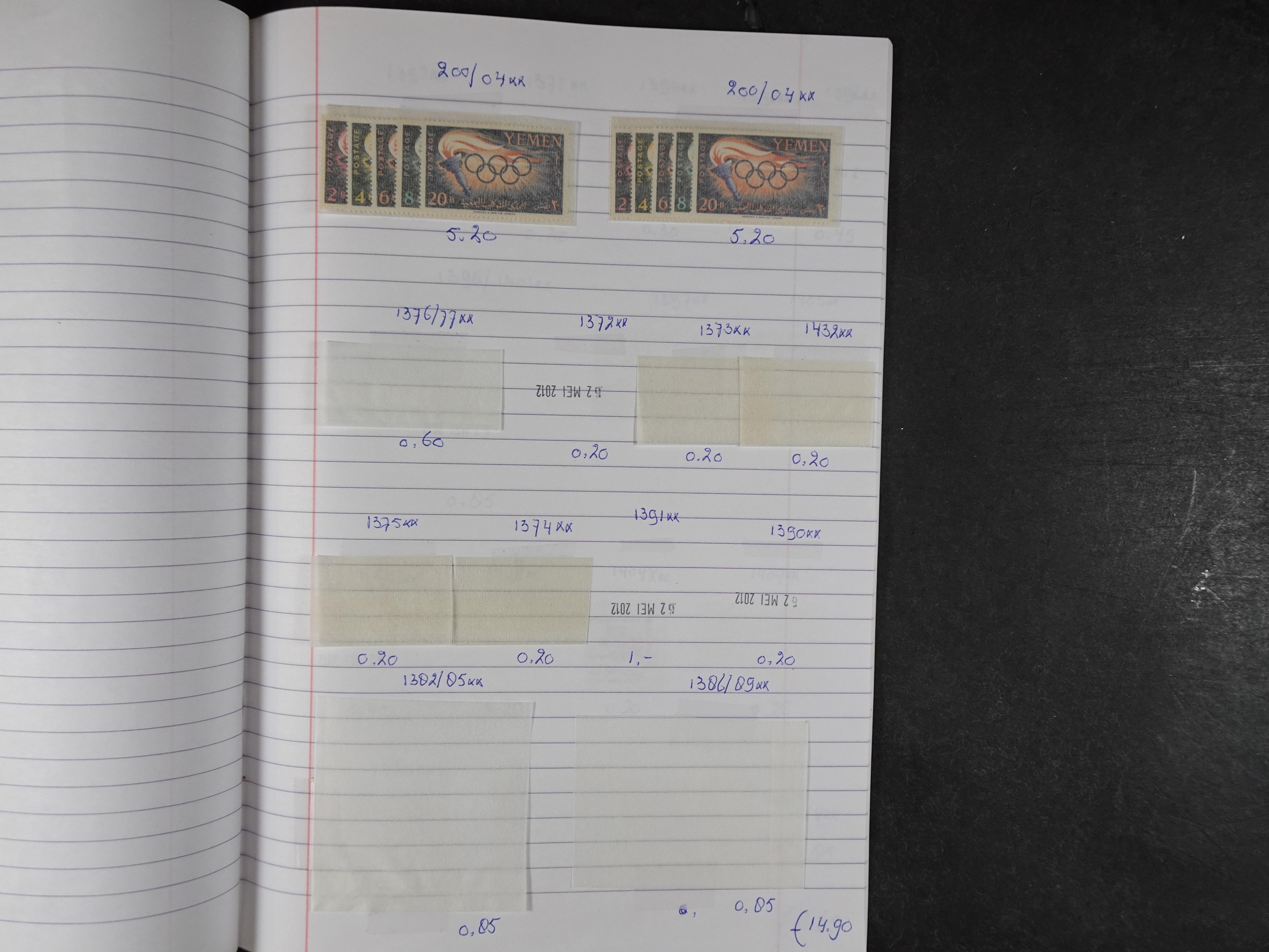 Mooie partij gelopen Rondzendboekjes.
Veel postfris.
Enorme restwaarde 560