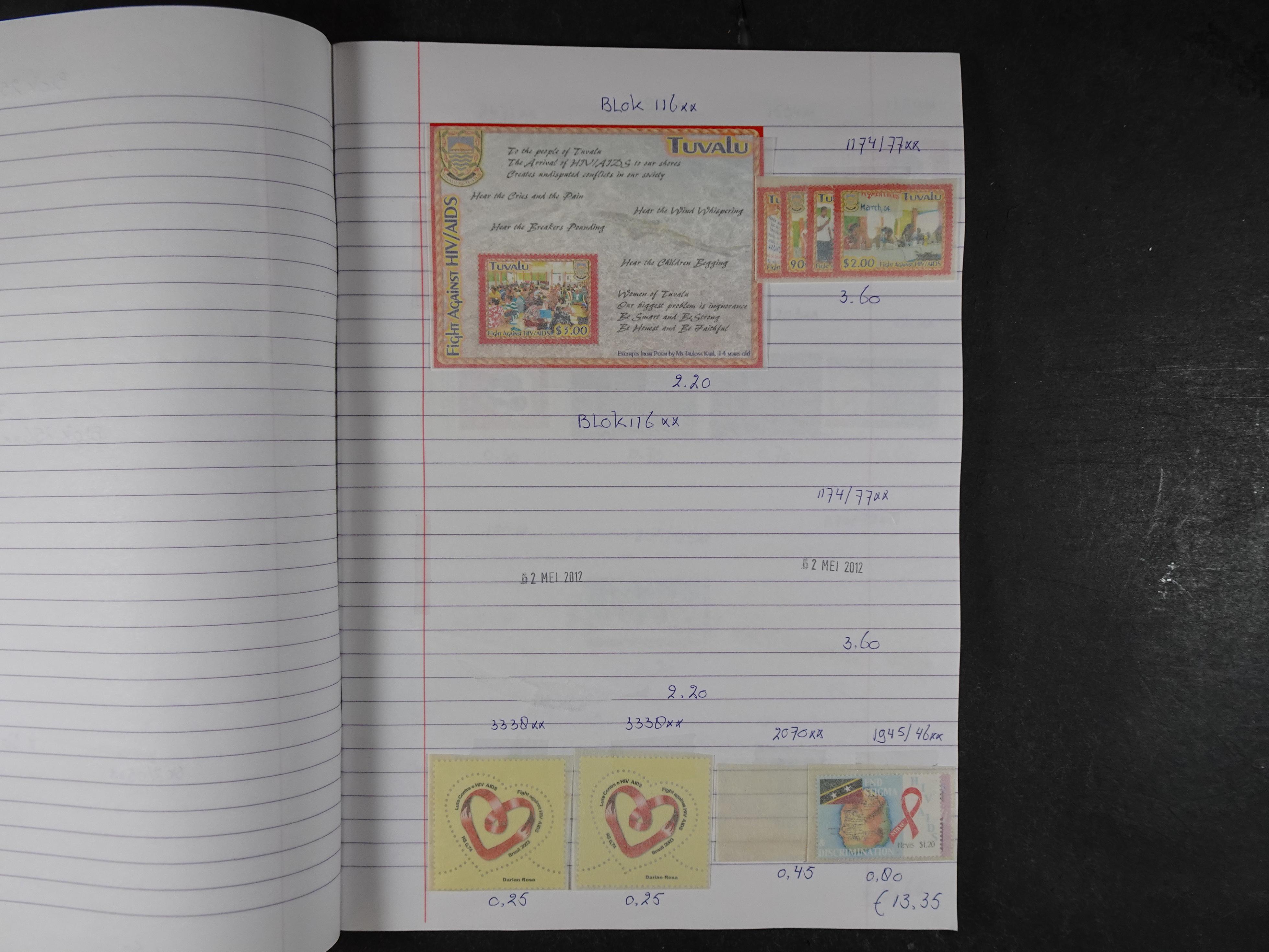 Mooie partij gelopen Rondzendboekjes.
Veel postfris.
Enorme restwaarde 574