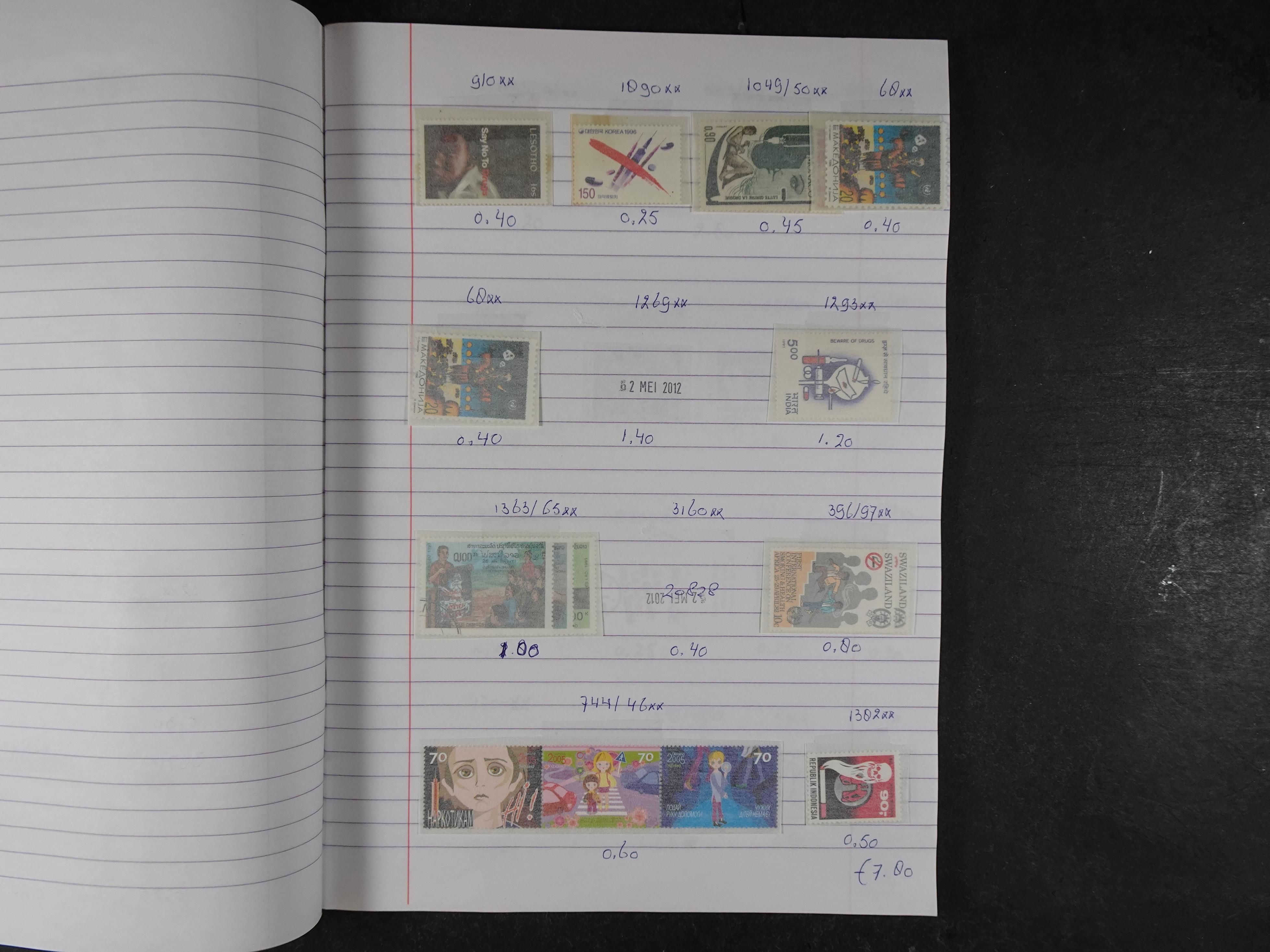 Mooie partij gelopen Rondzendboekjes.
Veel postfris.
Enorme restwaarde 579