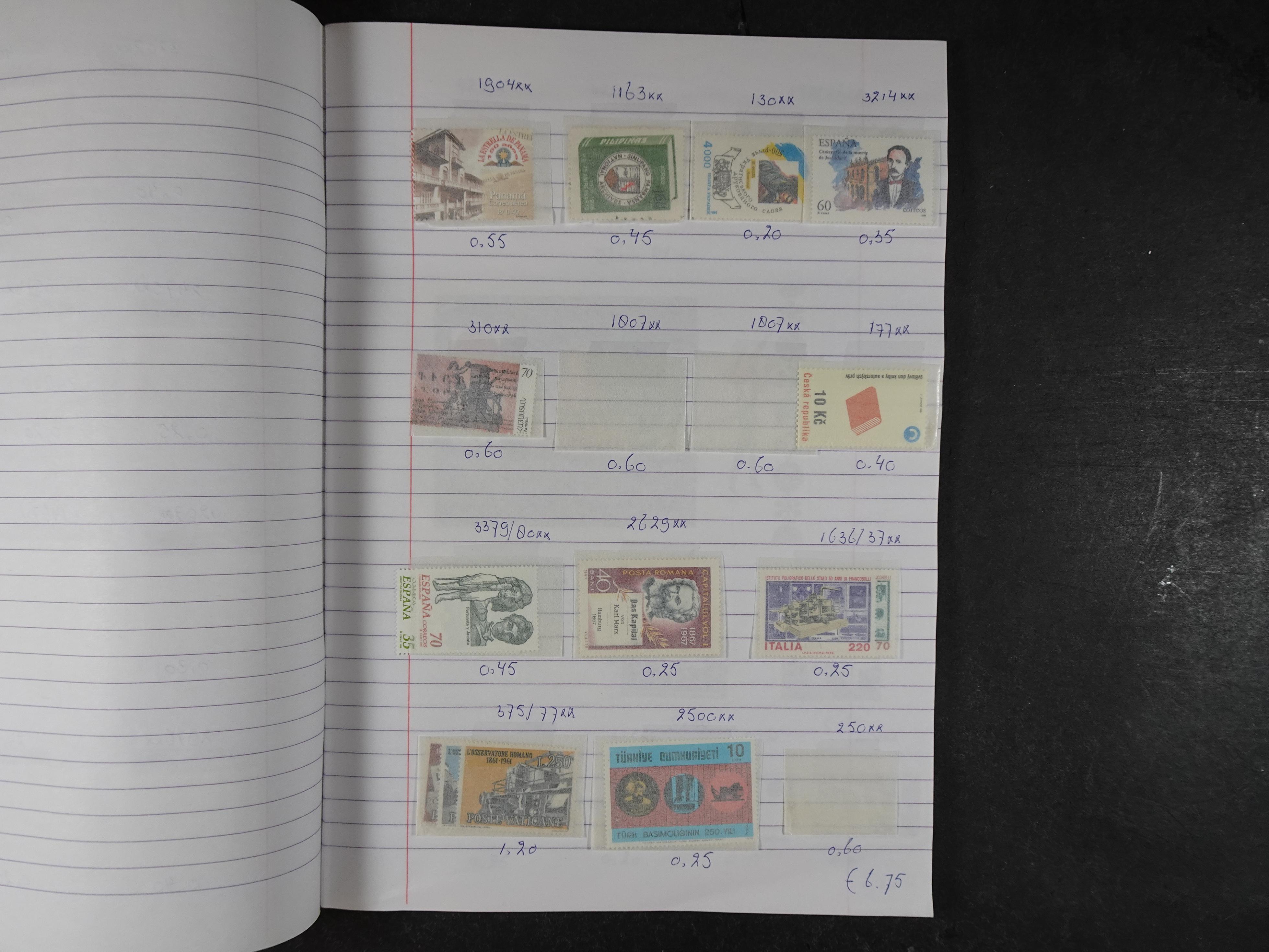 Mooie partij gelopen Rondzendboekjes.
Veel postfris.
Enorme restwaarde 582