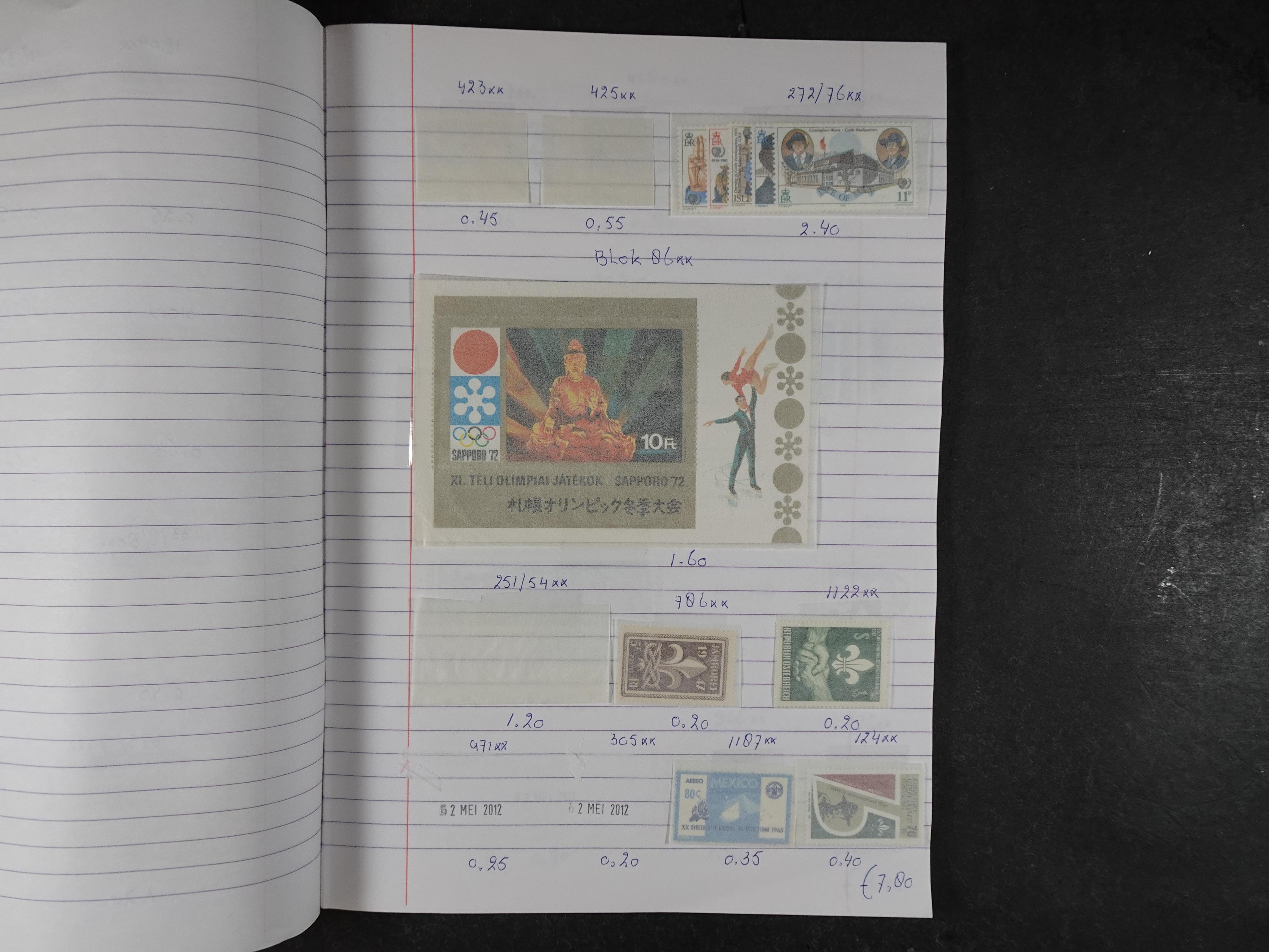 Mooie partij gelopen Rondzendboekjes.
Veel postfris.
Enorme restwaarde 583