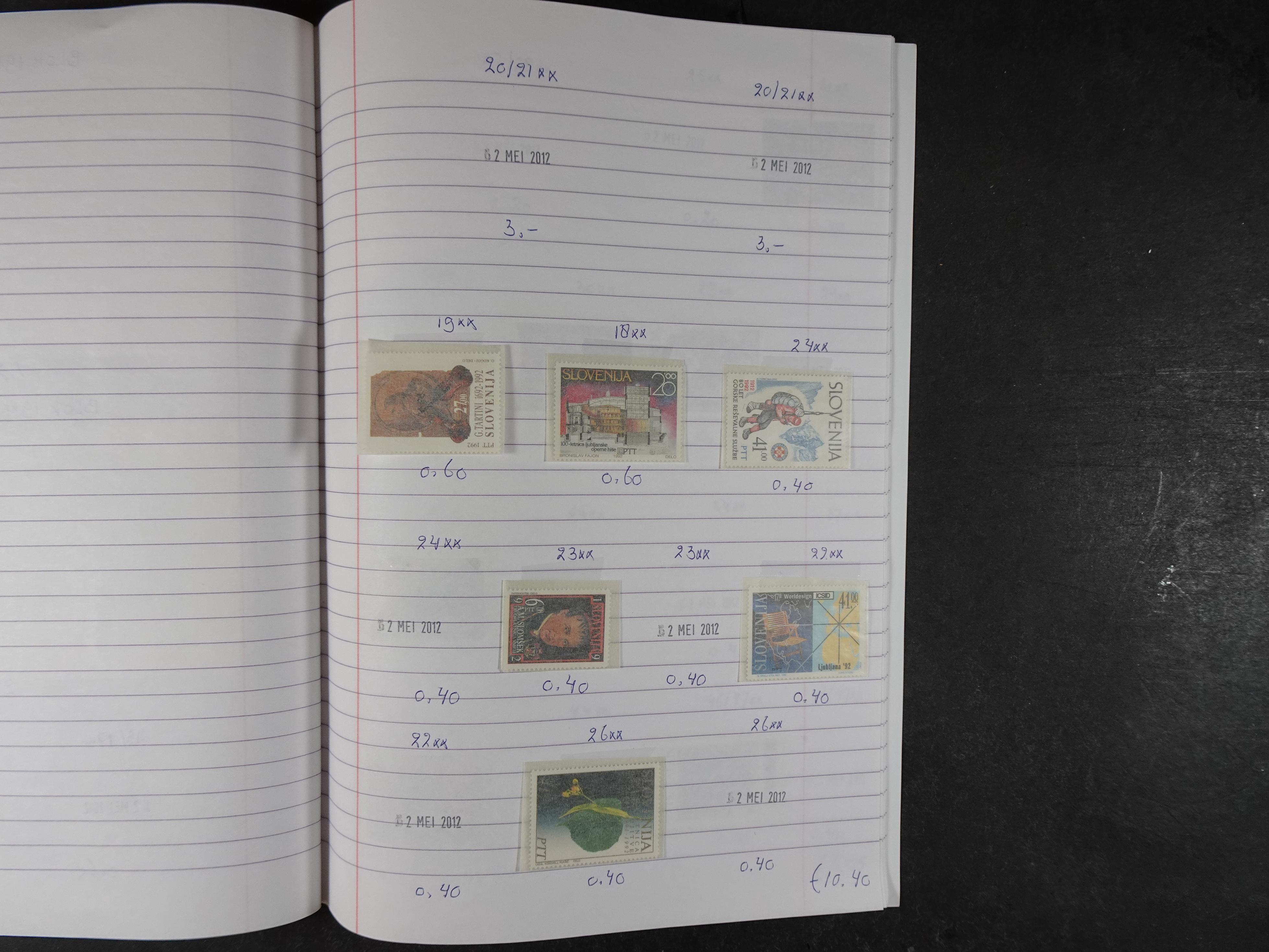 Mooie partij gelopen Rondzendboekjes.
Veel postfris.
Enorme restwaarde 597