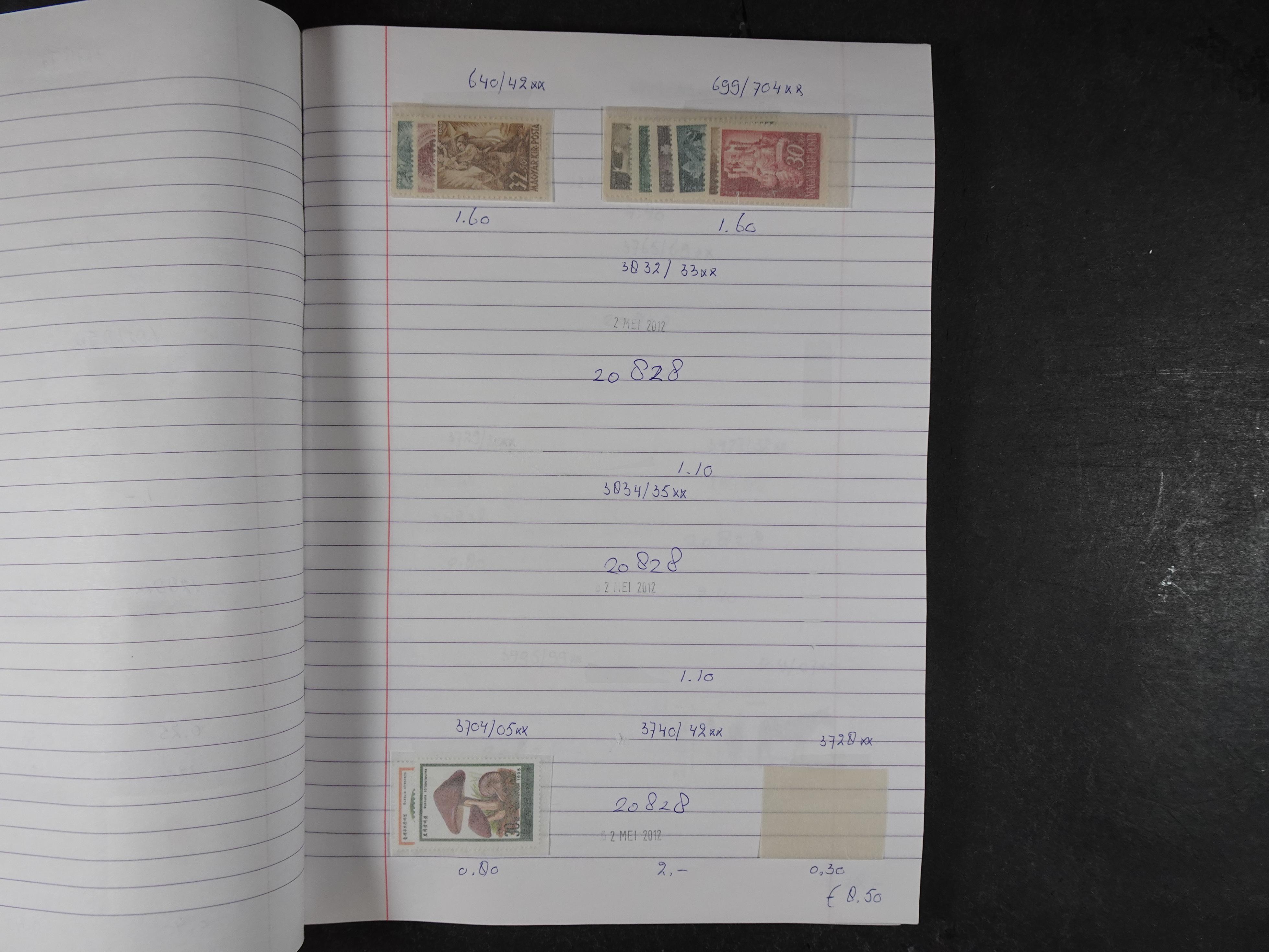 Mooie partij gelopen Rondzendboekjes.
Veel postfris.
Enorme restwaarde 606