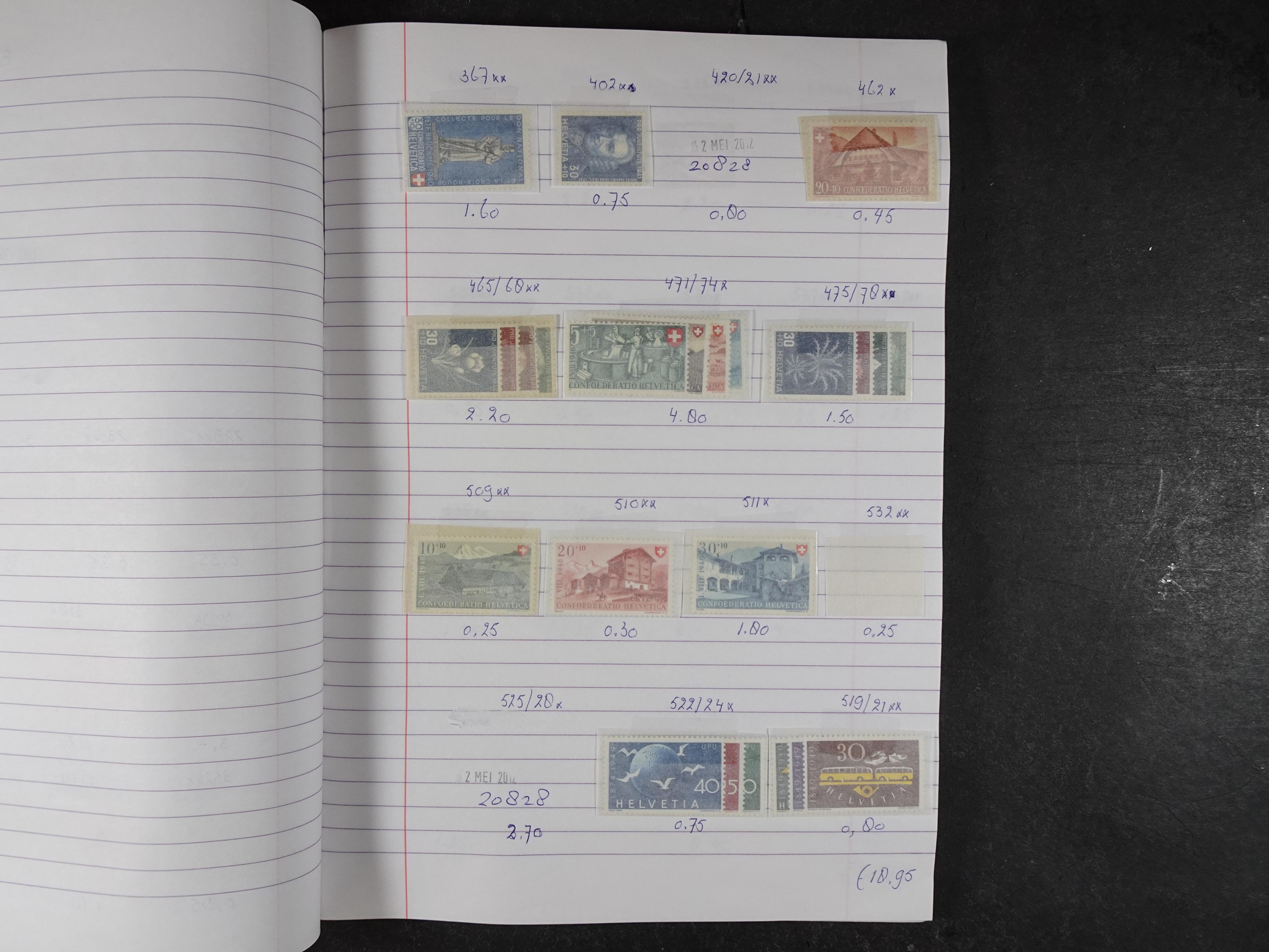 Mooie partij gelopen Rondzendboekjes.
Veel postfris.
Enorme restwaarde 608