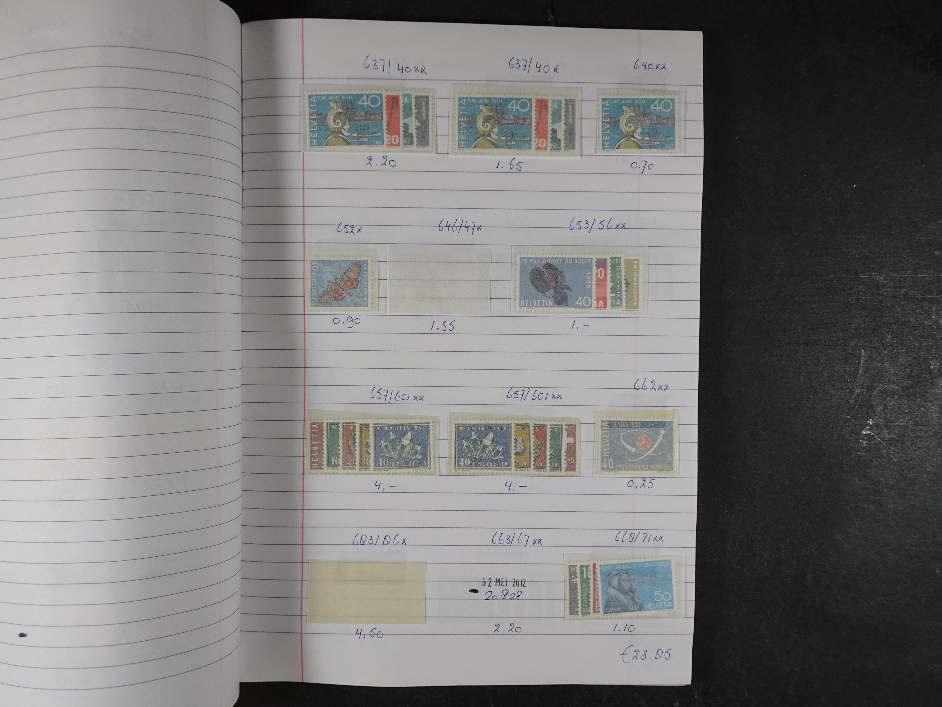 Mooie partij gelopen Rondzendboekjes.
Veel postfris.
Enorme restwaarde 611