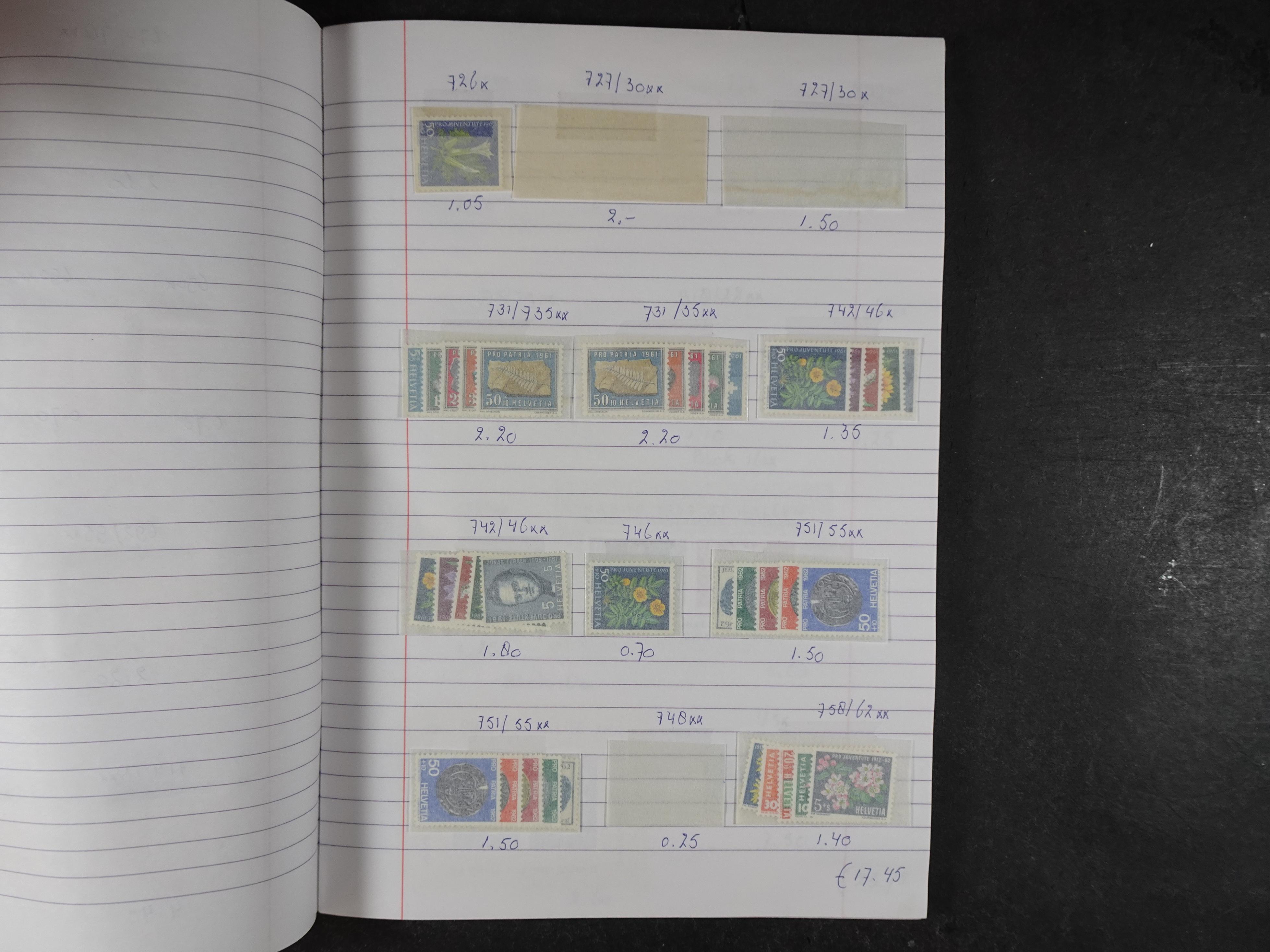 Mooie partij gelopen Rondzendboekjes.
Veel postfris.
Enorme restwaarde 613