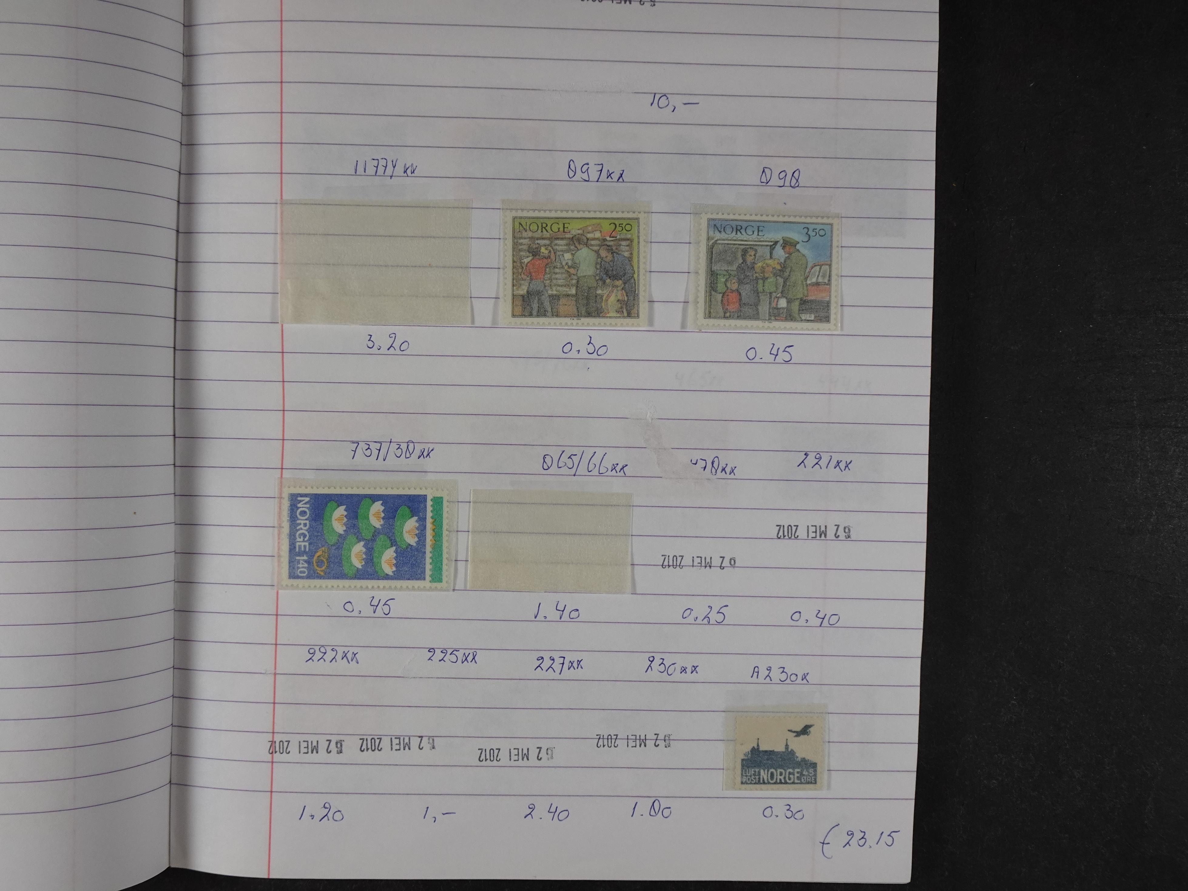 Mooie partij gelopen Rondzendboekjes.
Veel postfris.
Enorme restwaarde 617