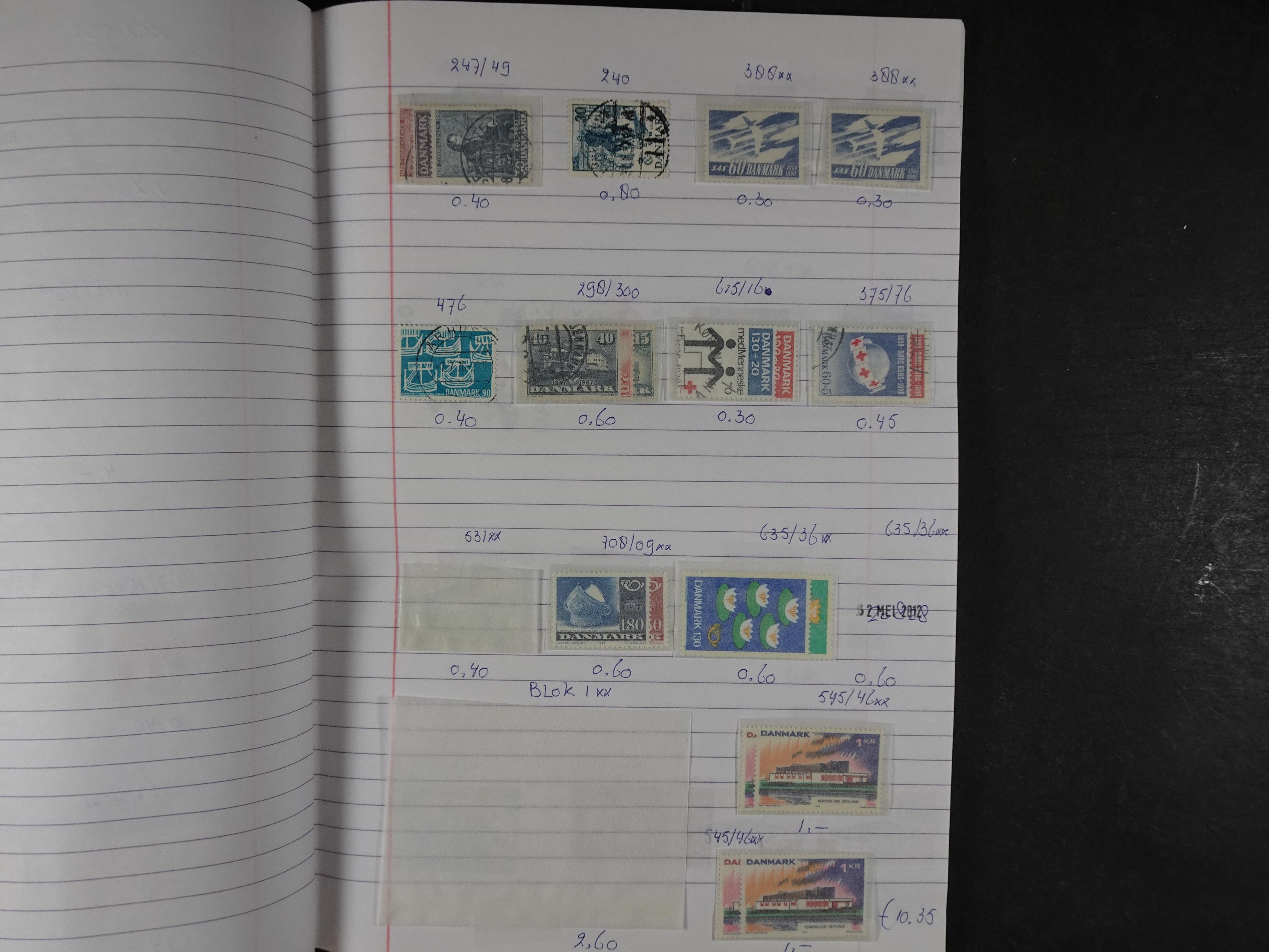 Mooie partij gelopen Rondzendboekjes.
Veel postfris.
Enorme restwaarde 622