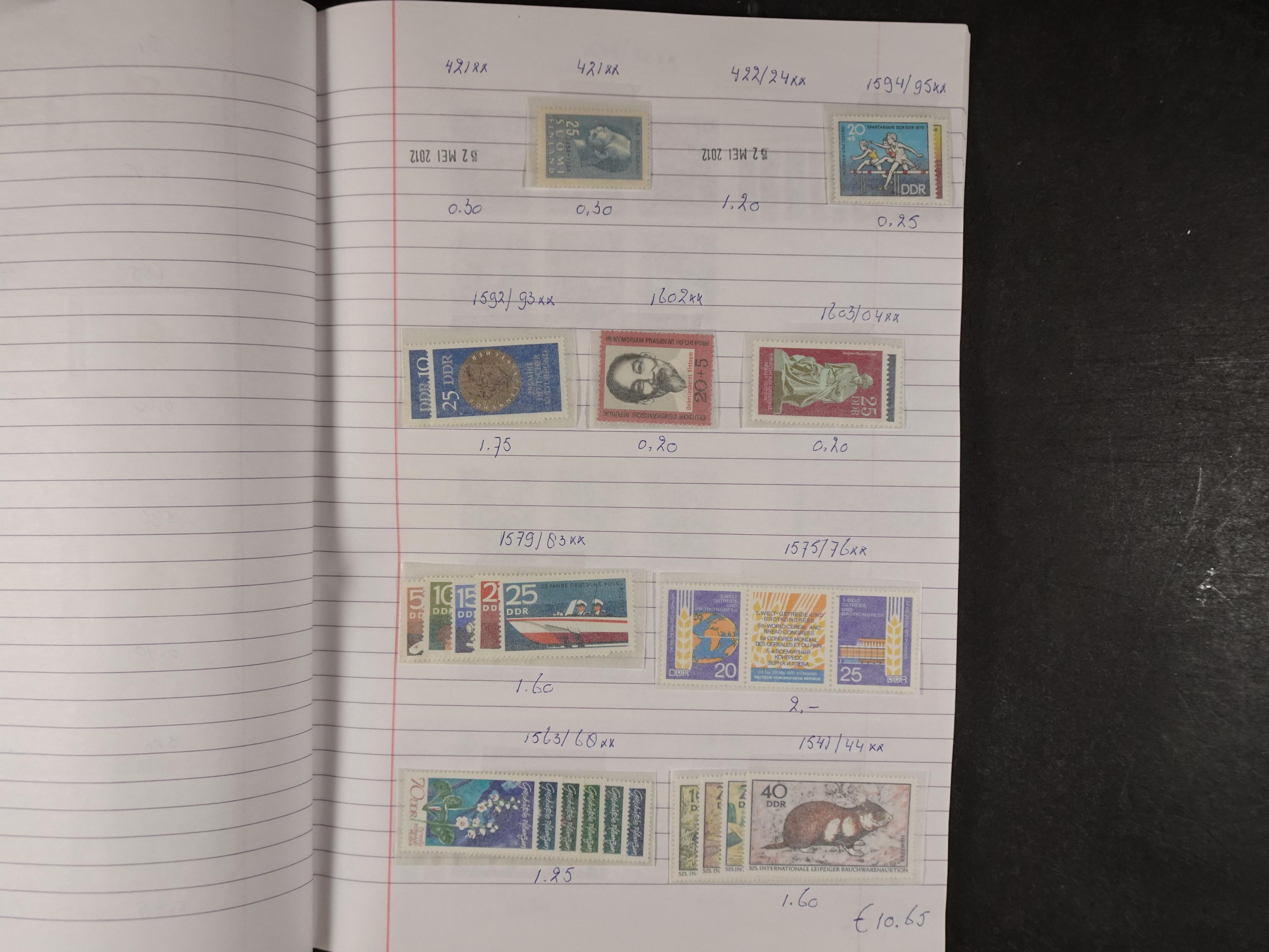 Mooie partij gelopen Rondzendboekjes.
Veel postfris.
Enorme restwaarde 625