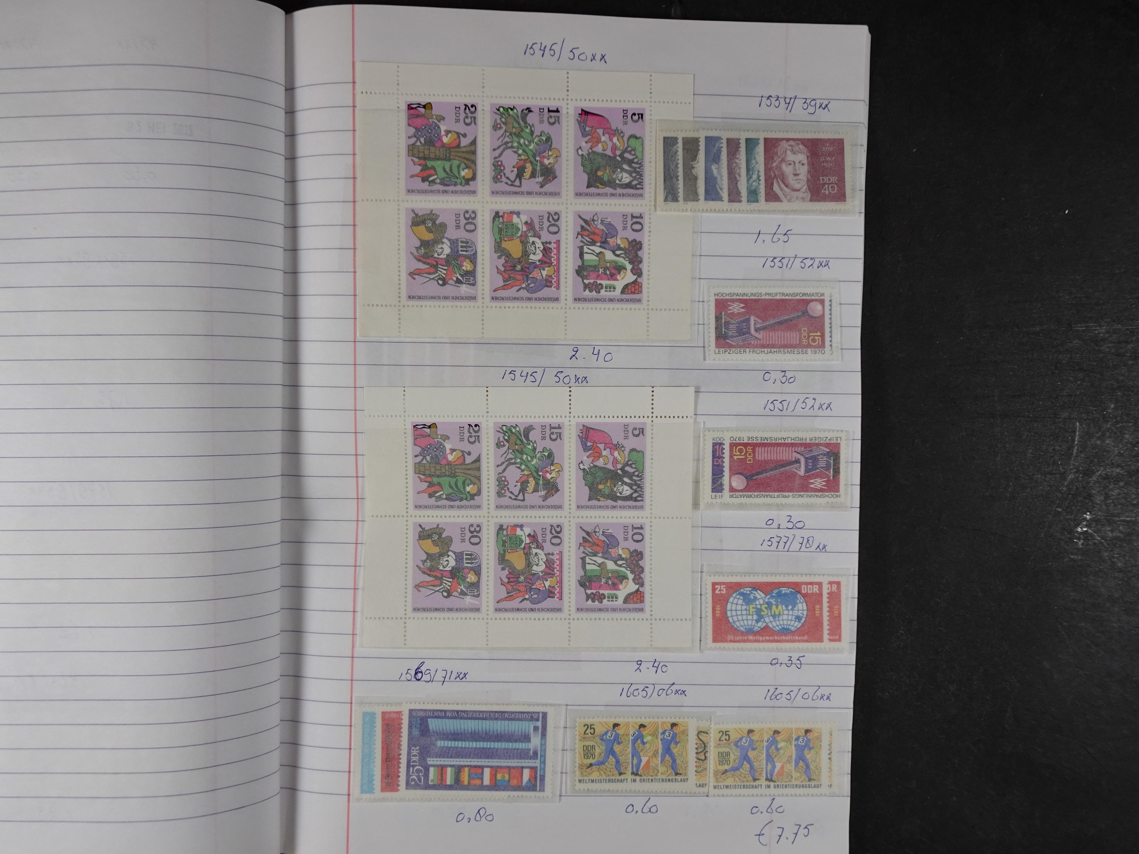 Mooie partij gelopen Rondzendboekjes.
Veel postfris.
Enorme restwaarde 626